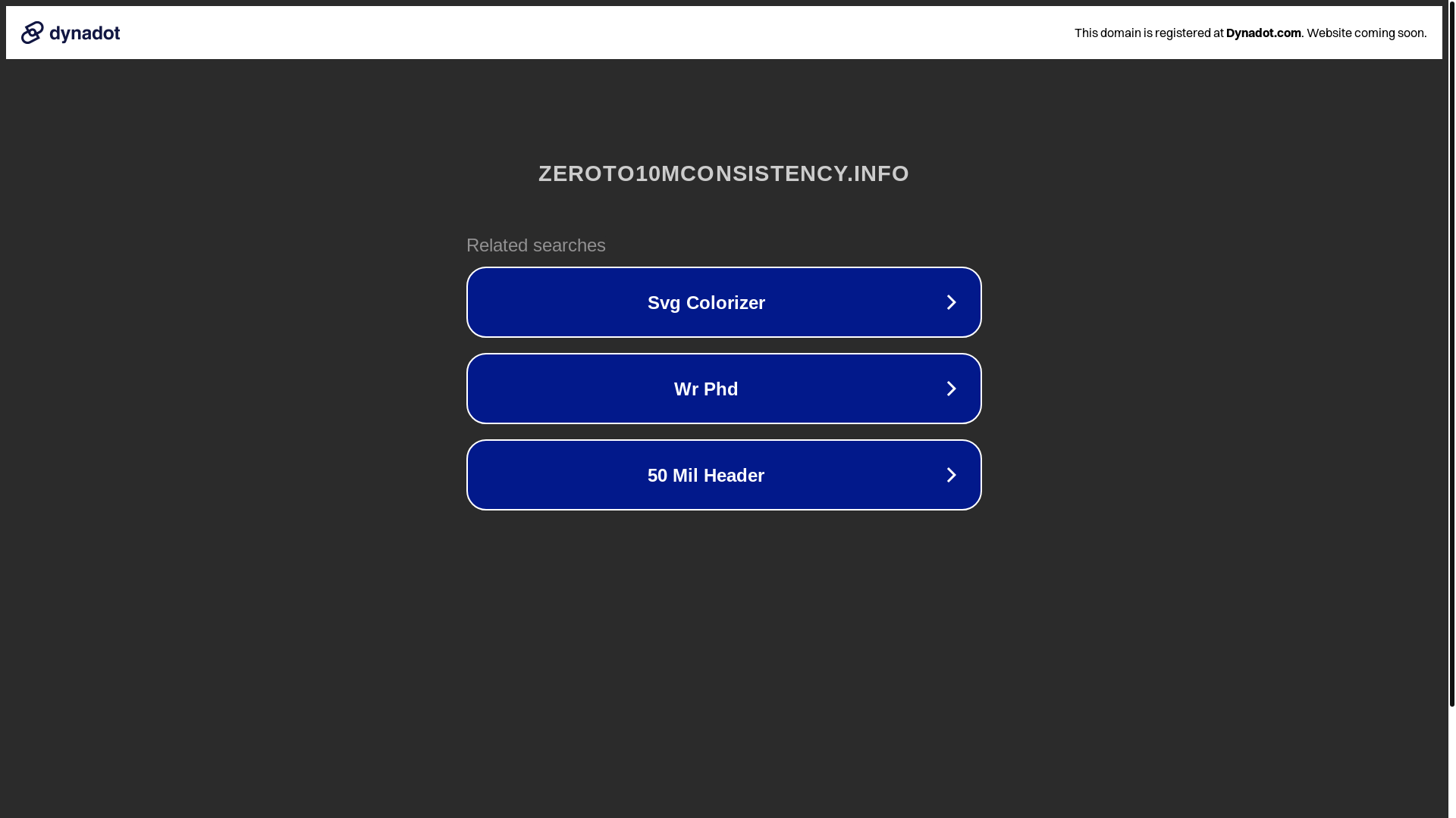 website screenshot of https://zeroto10mconsistency.info/