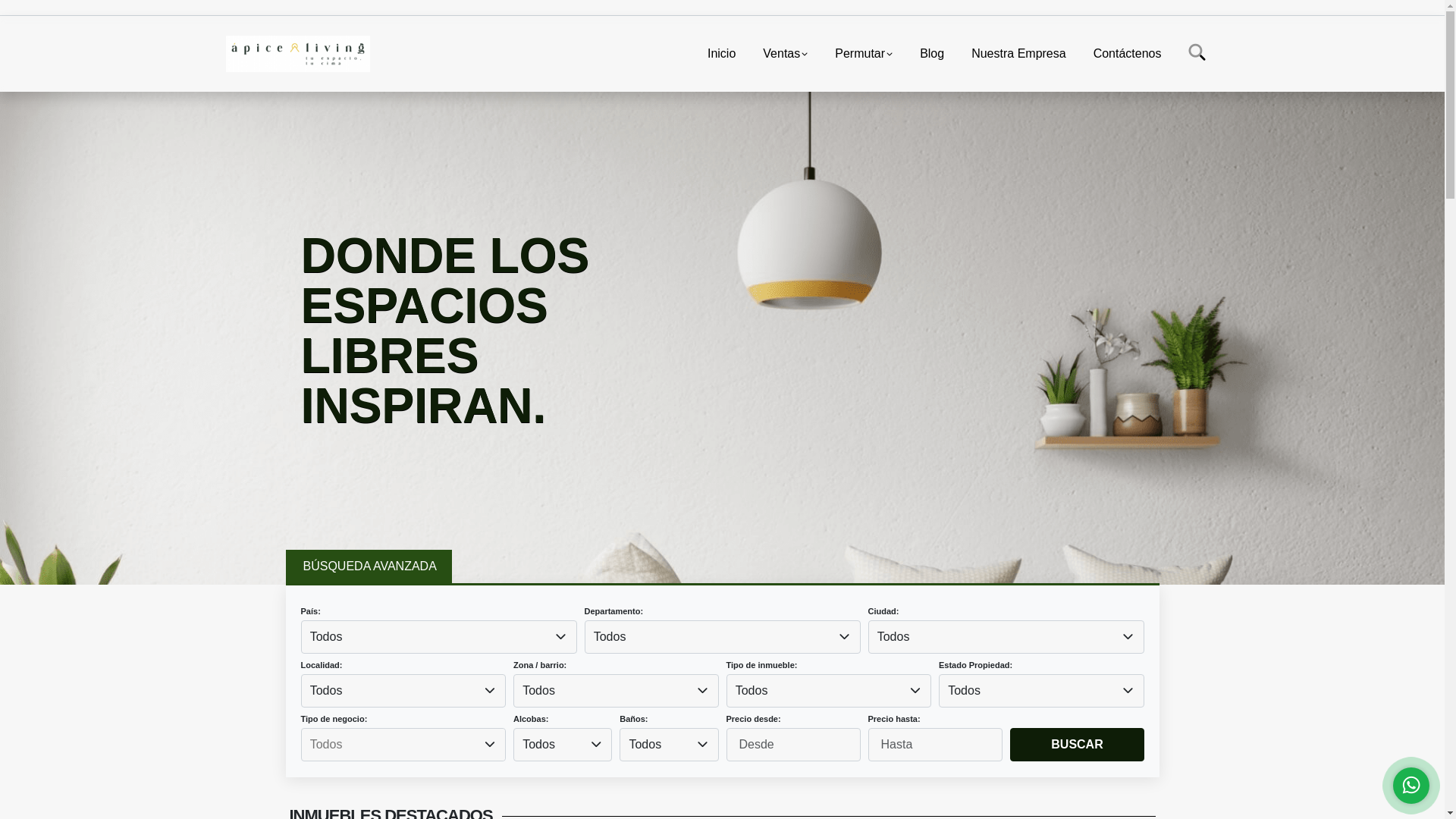 website screenshot of https://apiceliving.com/