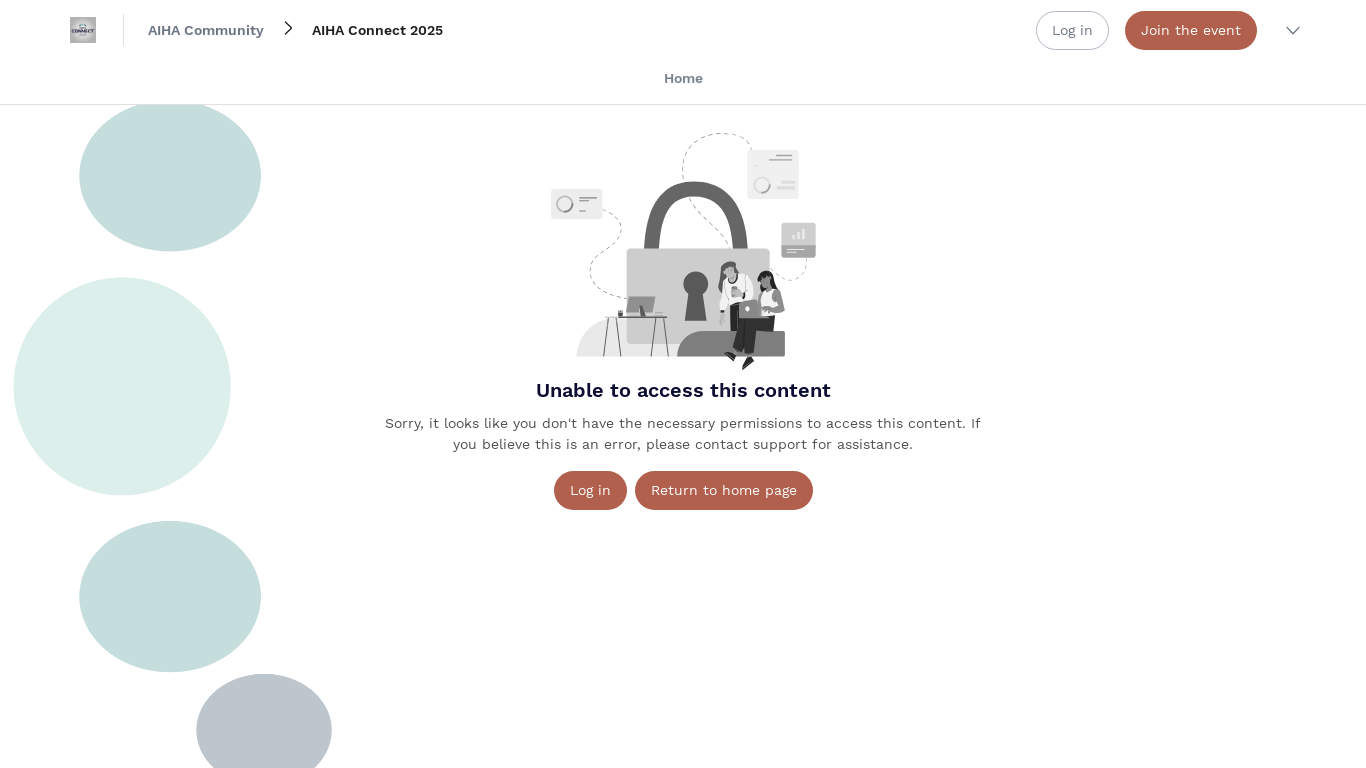website screenshot of https://connect.aiha.org/event/aiha-connect-2025/planning/UGxhbm5pbmdfMjYyNjIwMg==
