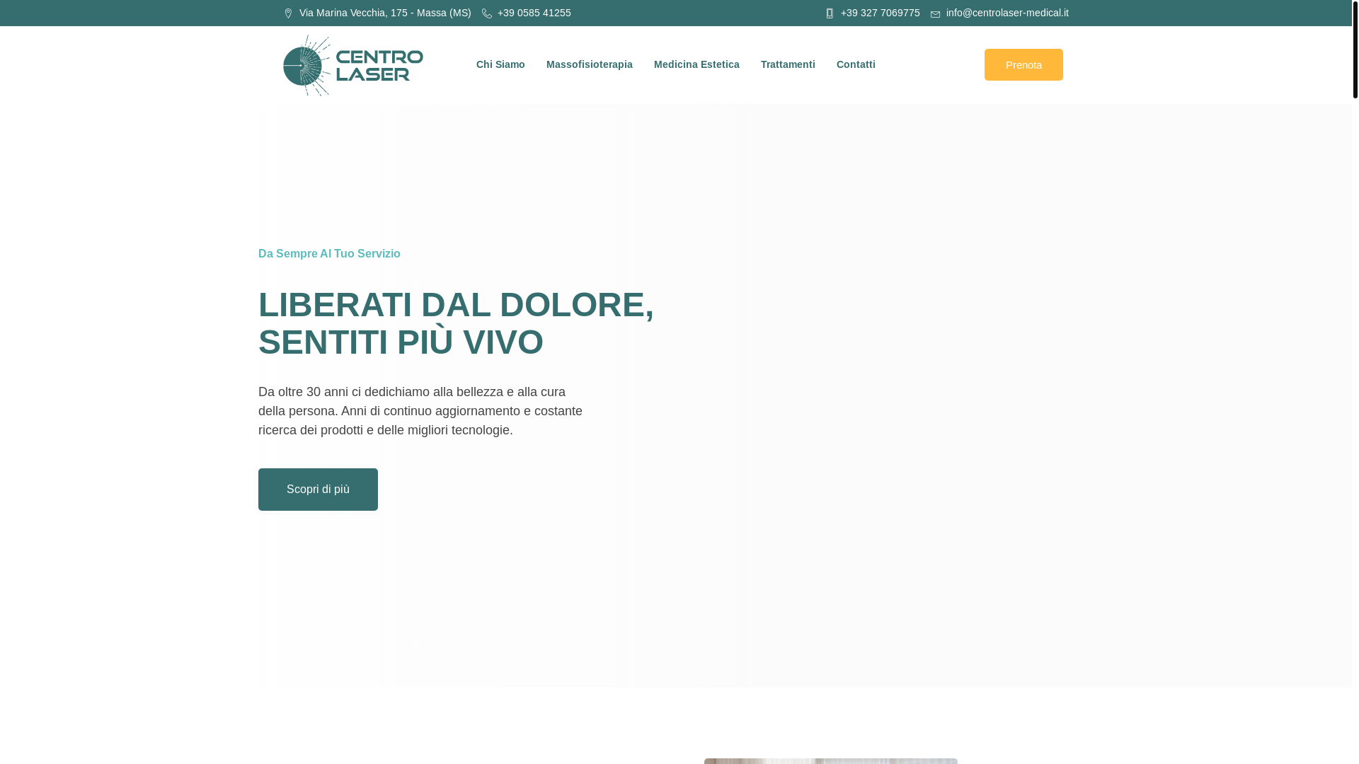 website screenshot of https://centrolaser-medical.it/