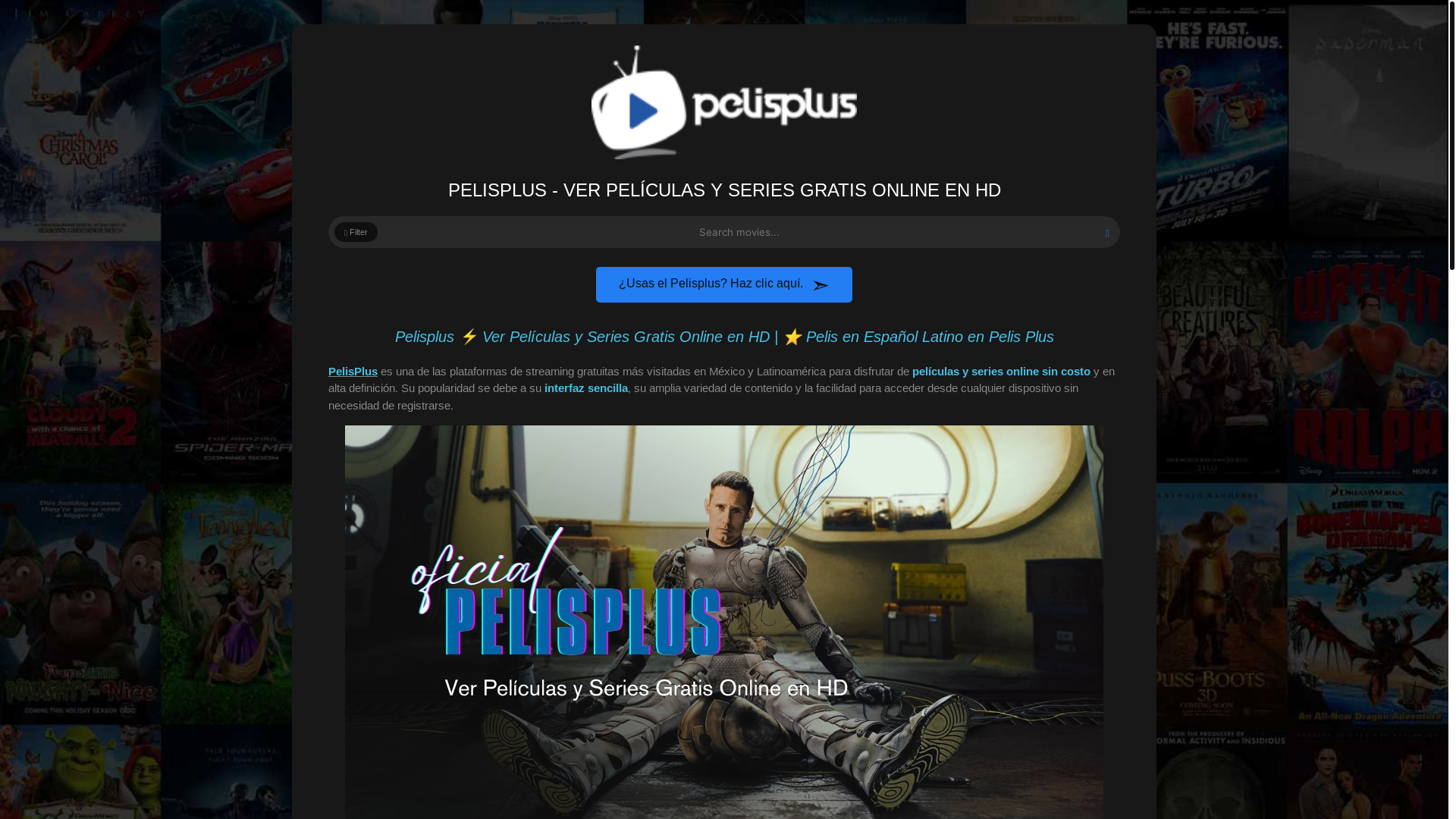 website screenshot of https://pelisplusvip.my/