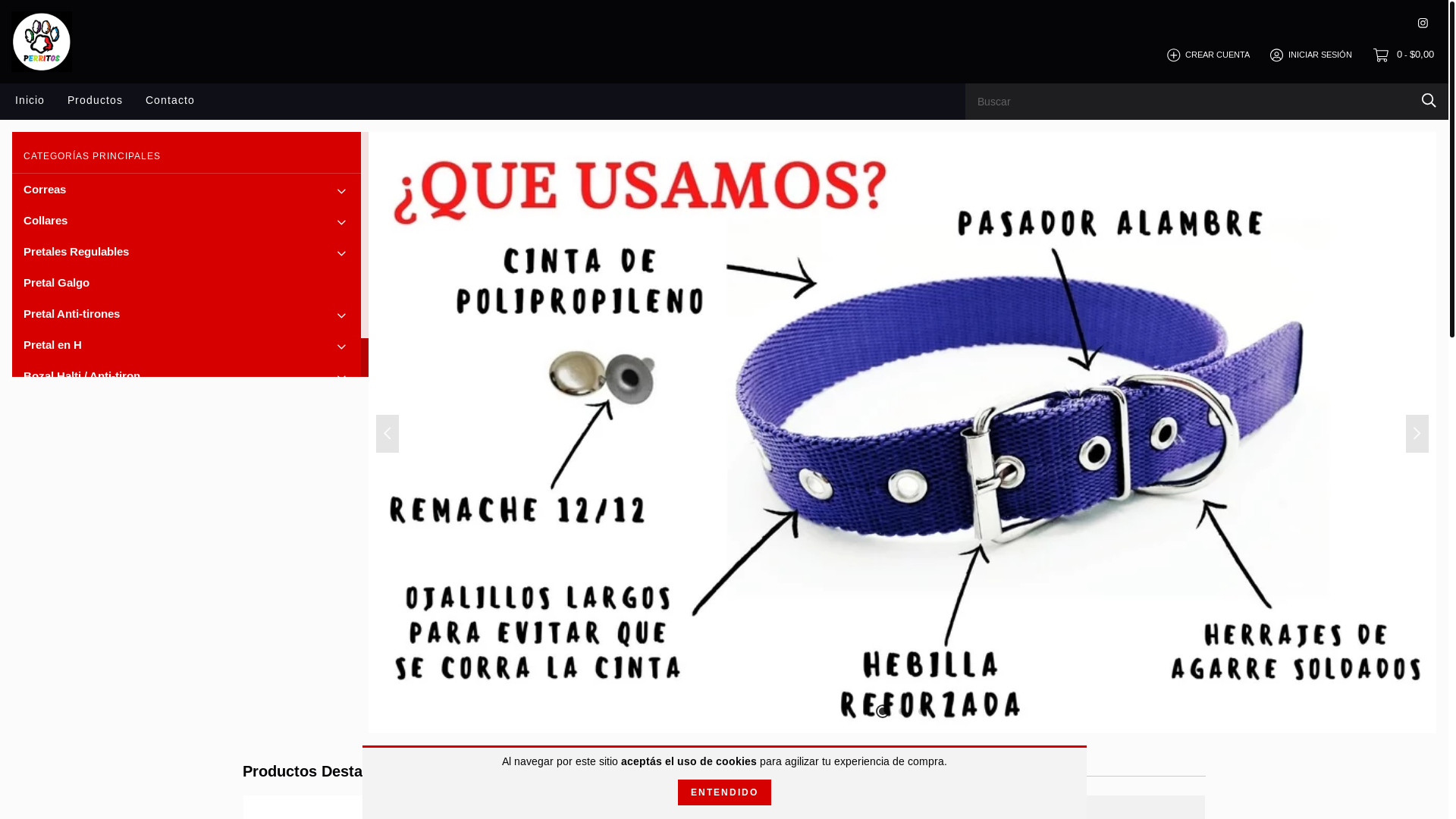 website screenshot of https://perritosbelgrano.com.ar/