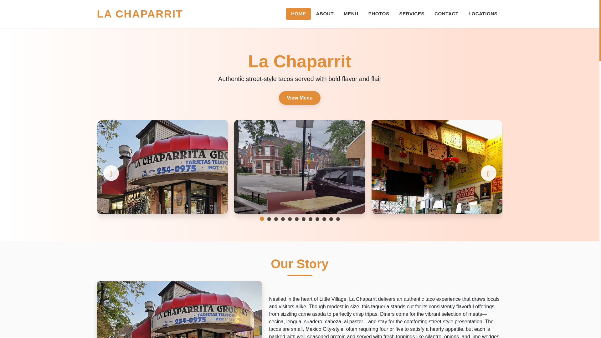 website screenshot of https://la-chaparrit-site.pages.dev/