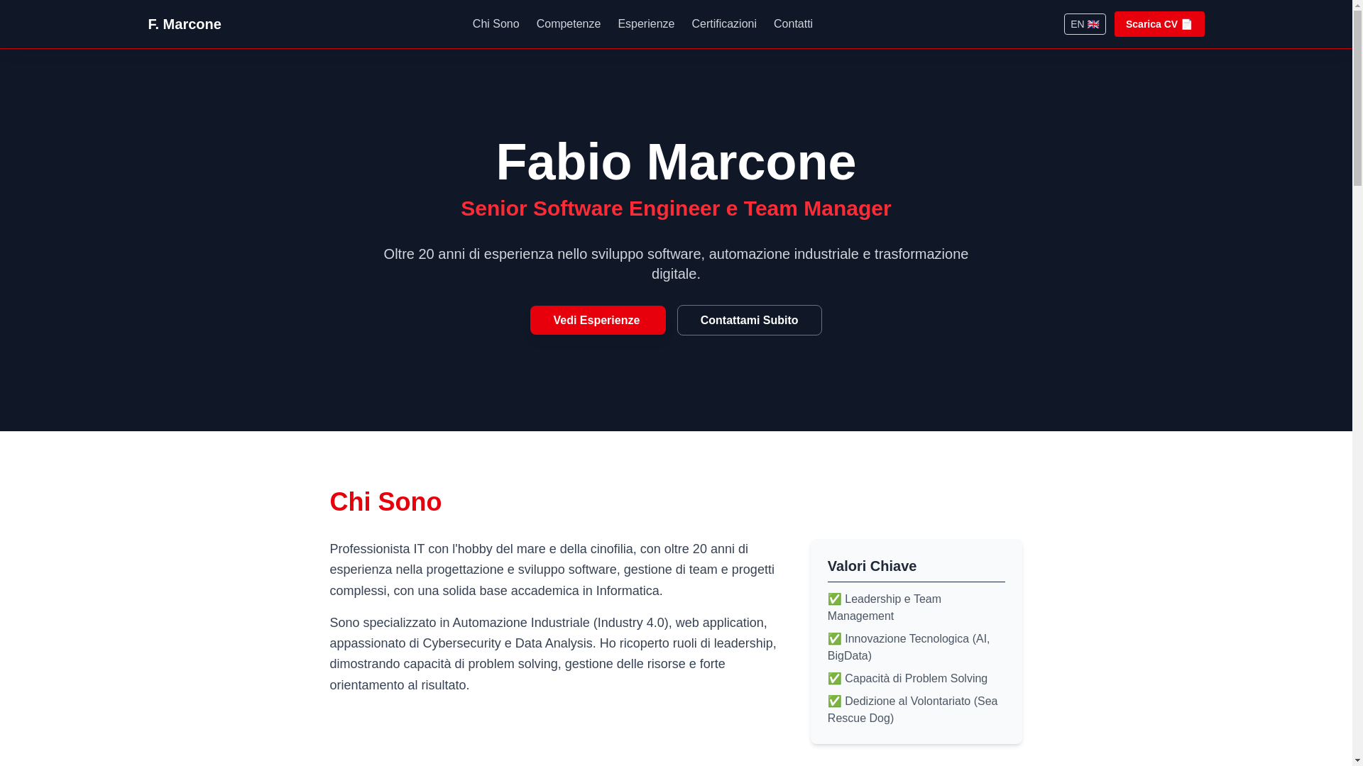 website screenshot of https://fabiomarcone.info/