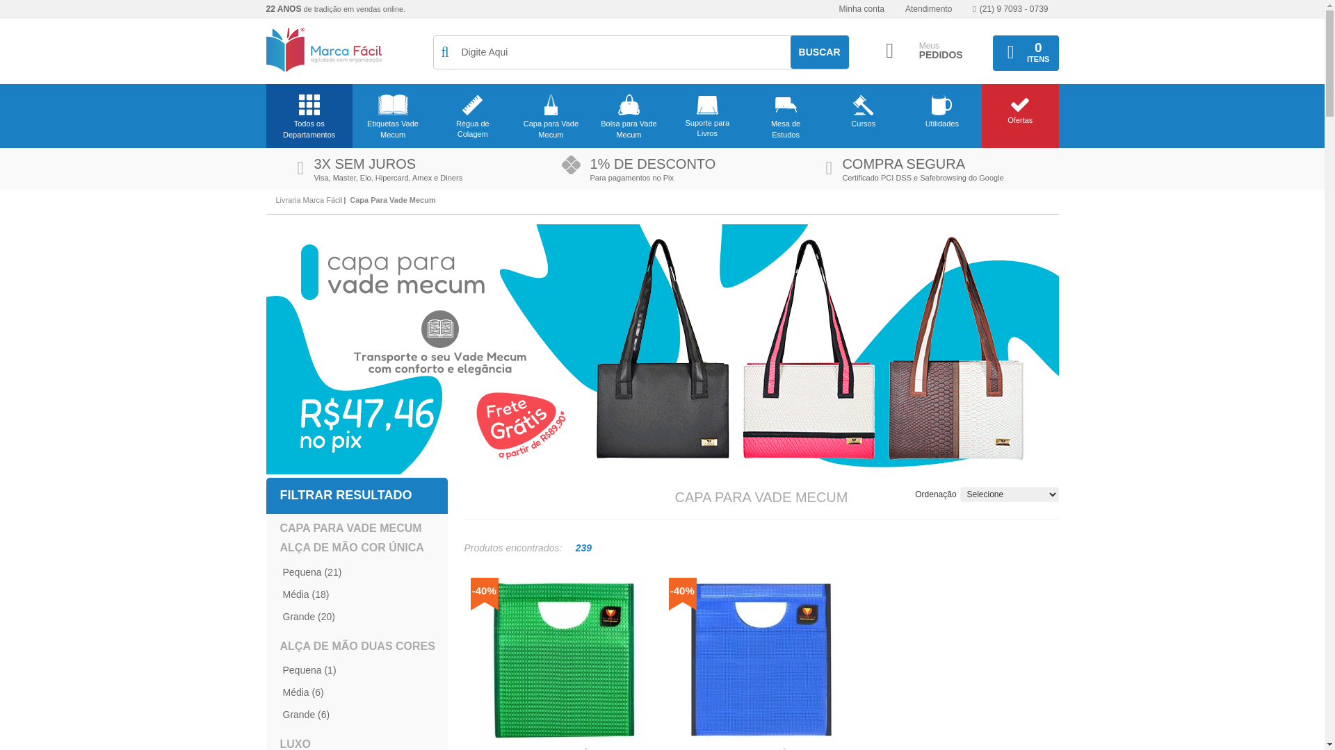 website screenshot of https://capinhavademecum.com.br/