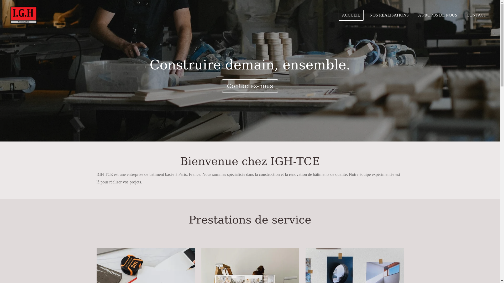 website screenshot of https://igh-tce.fr/