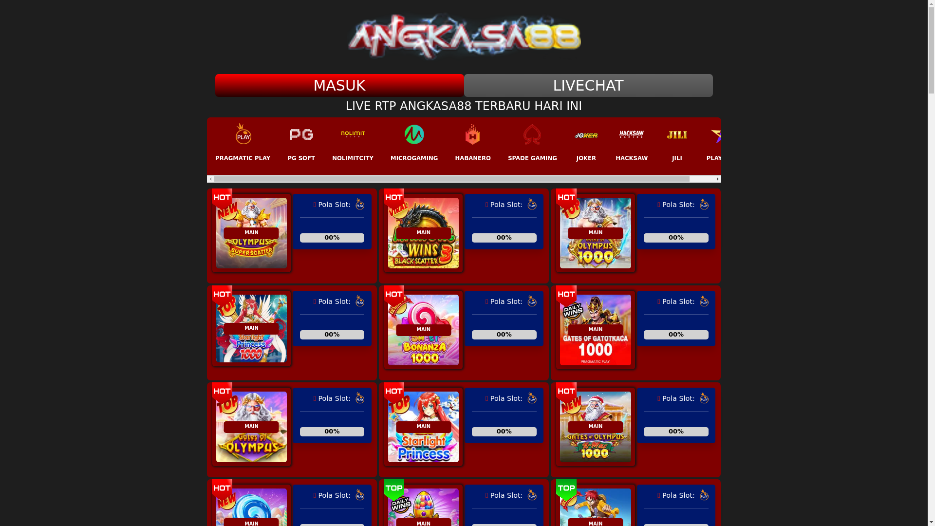 website screenshot of https://rtpangkasa5.hair/