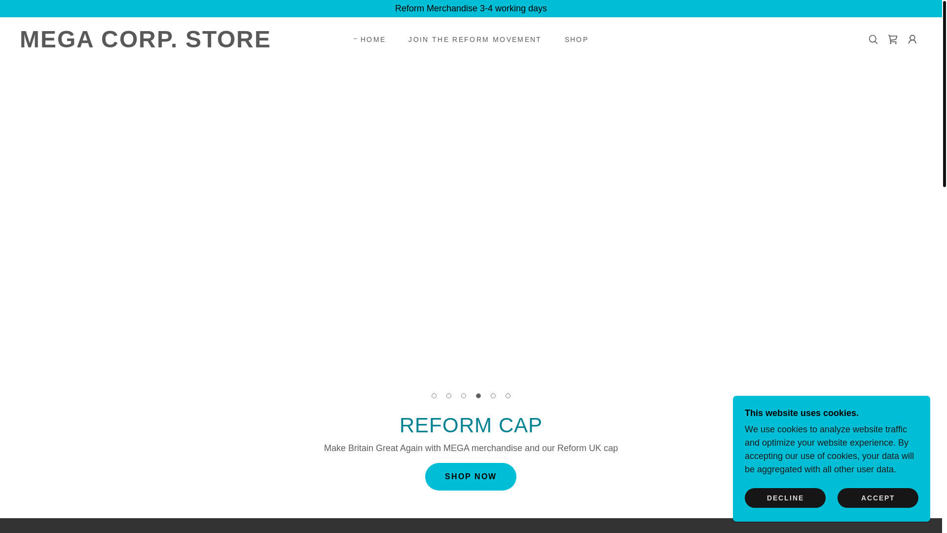 website screenshot of https://reformhat.com/