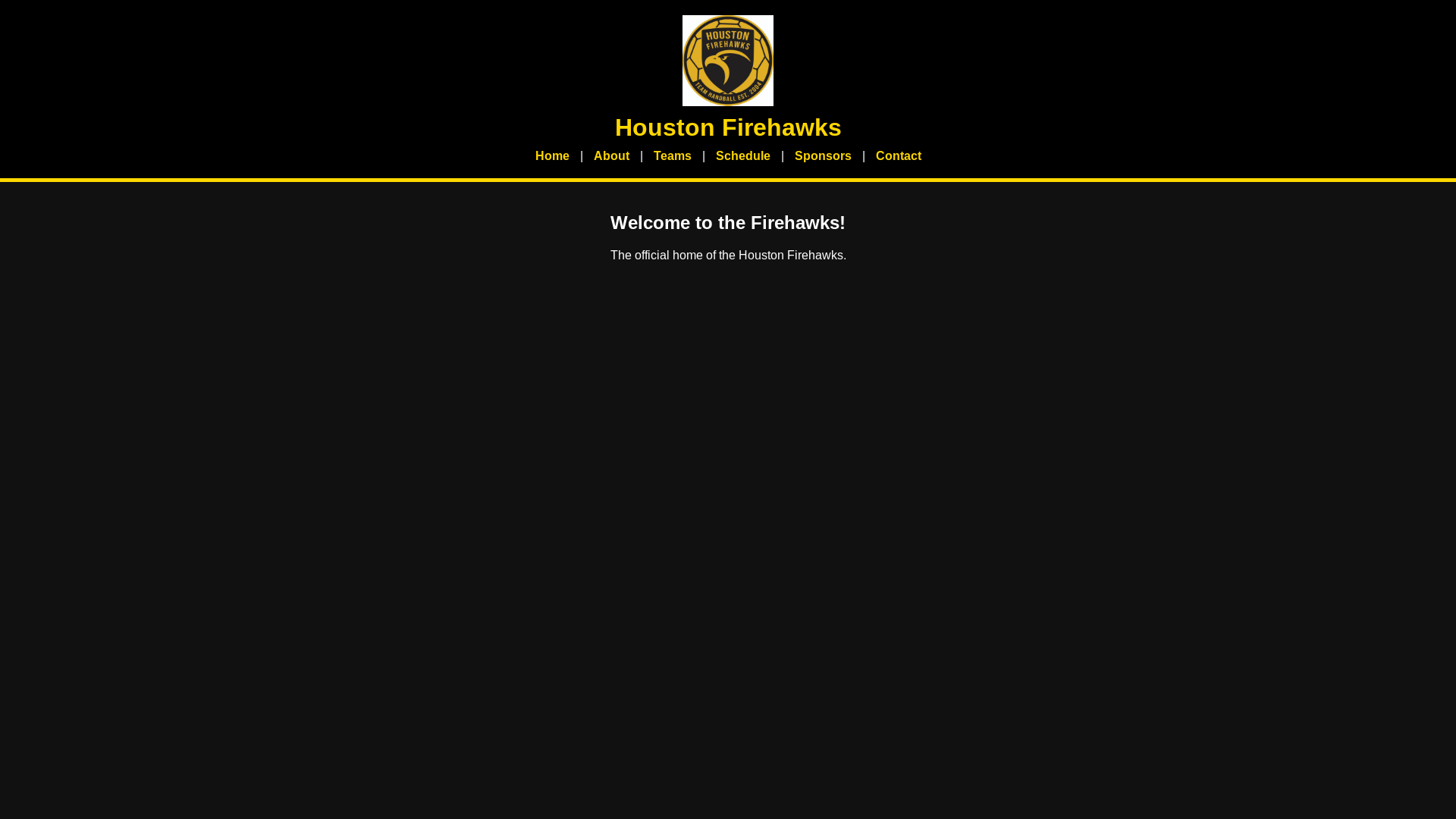 website screenshot of https://houstonfirehawks.com/