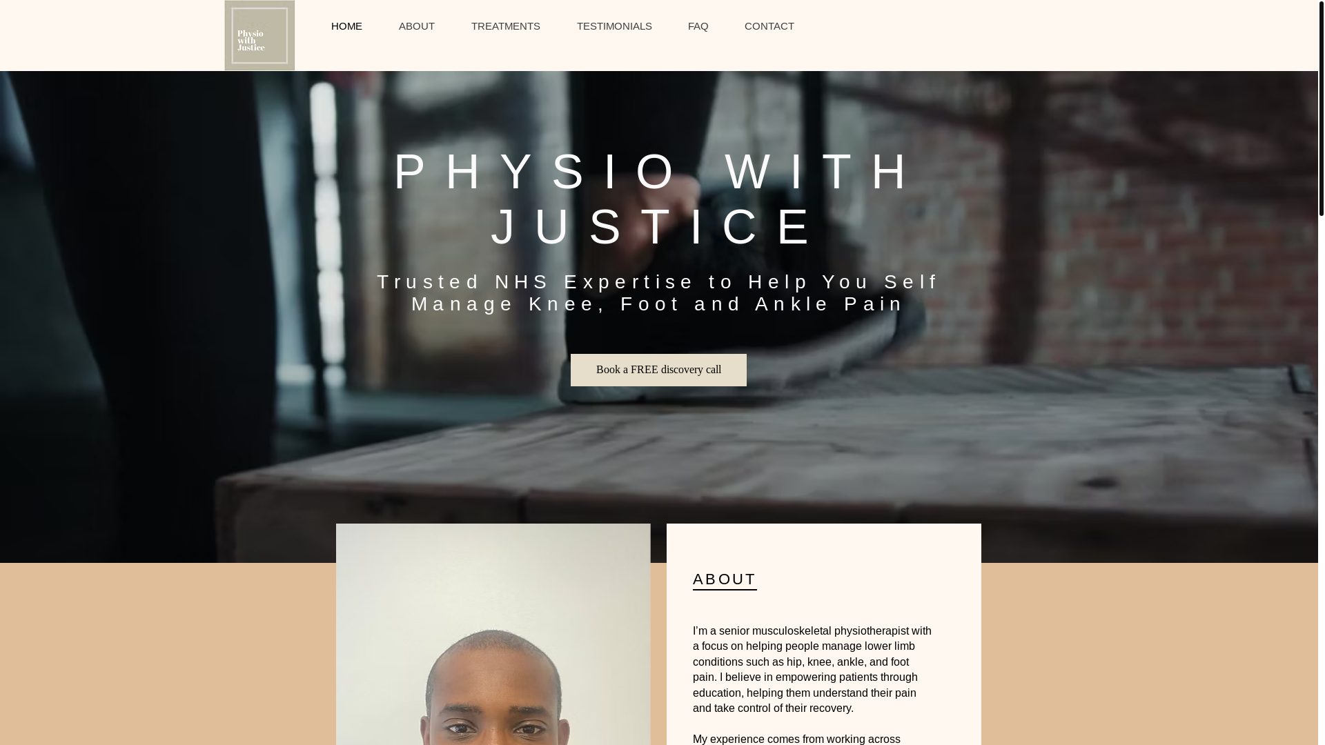website screenshot of https://physiowithjustice.co.uk/