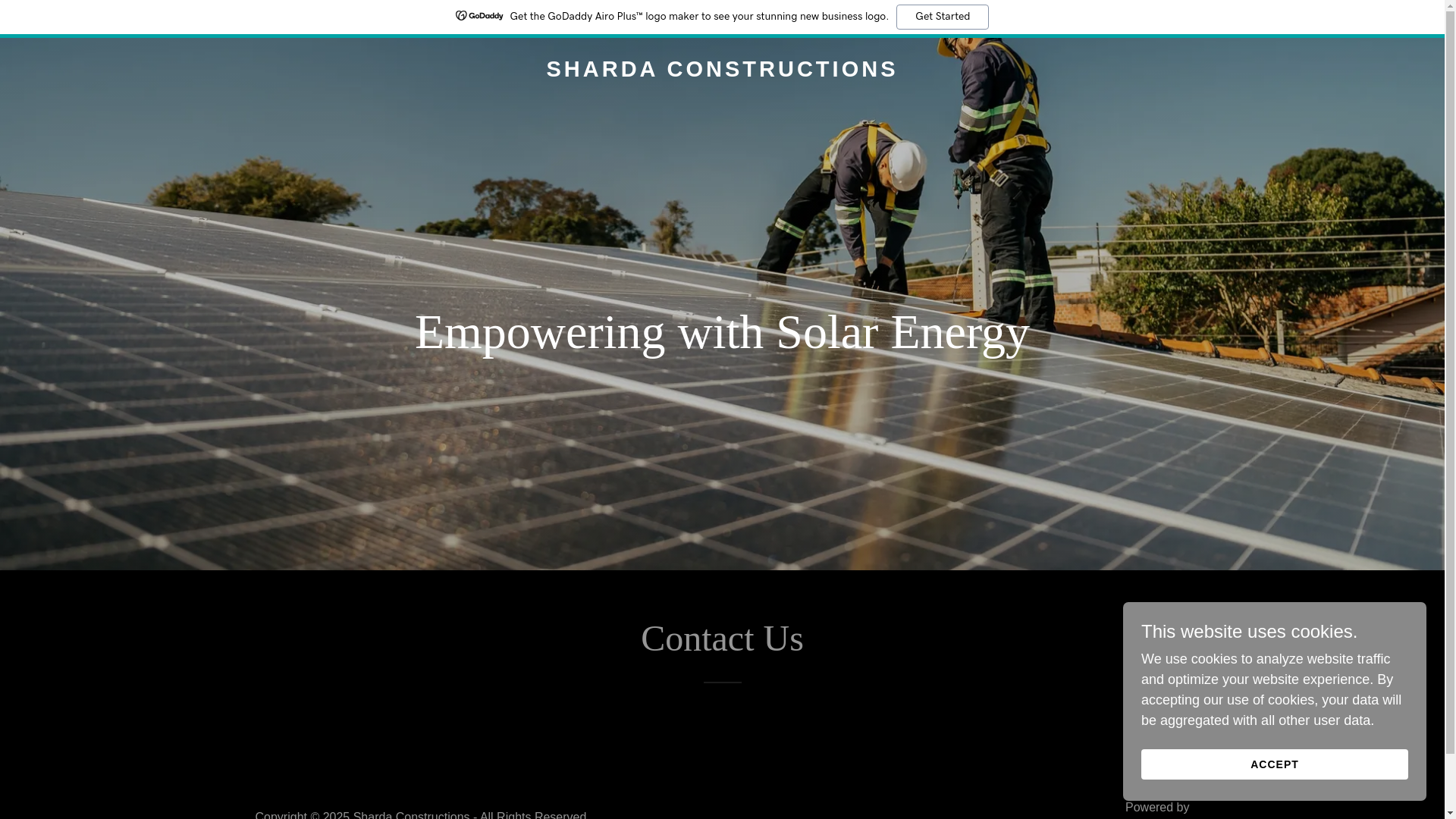 website screenshot of https://shardaconstructions.in/