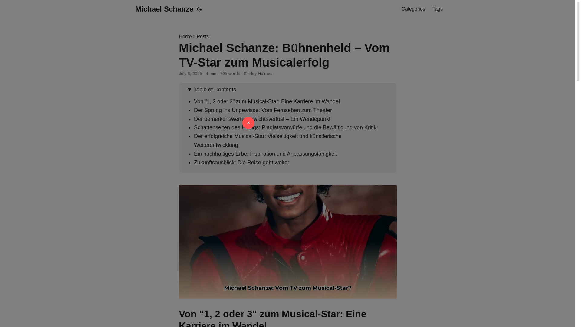 website screenshot of https://michael-schanze.pages.dev/