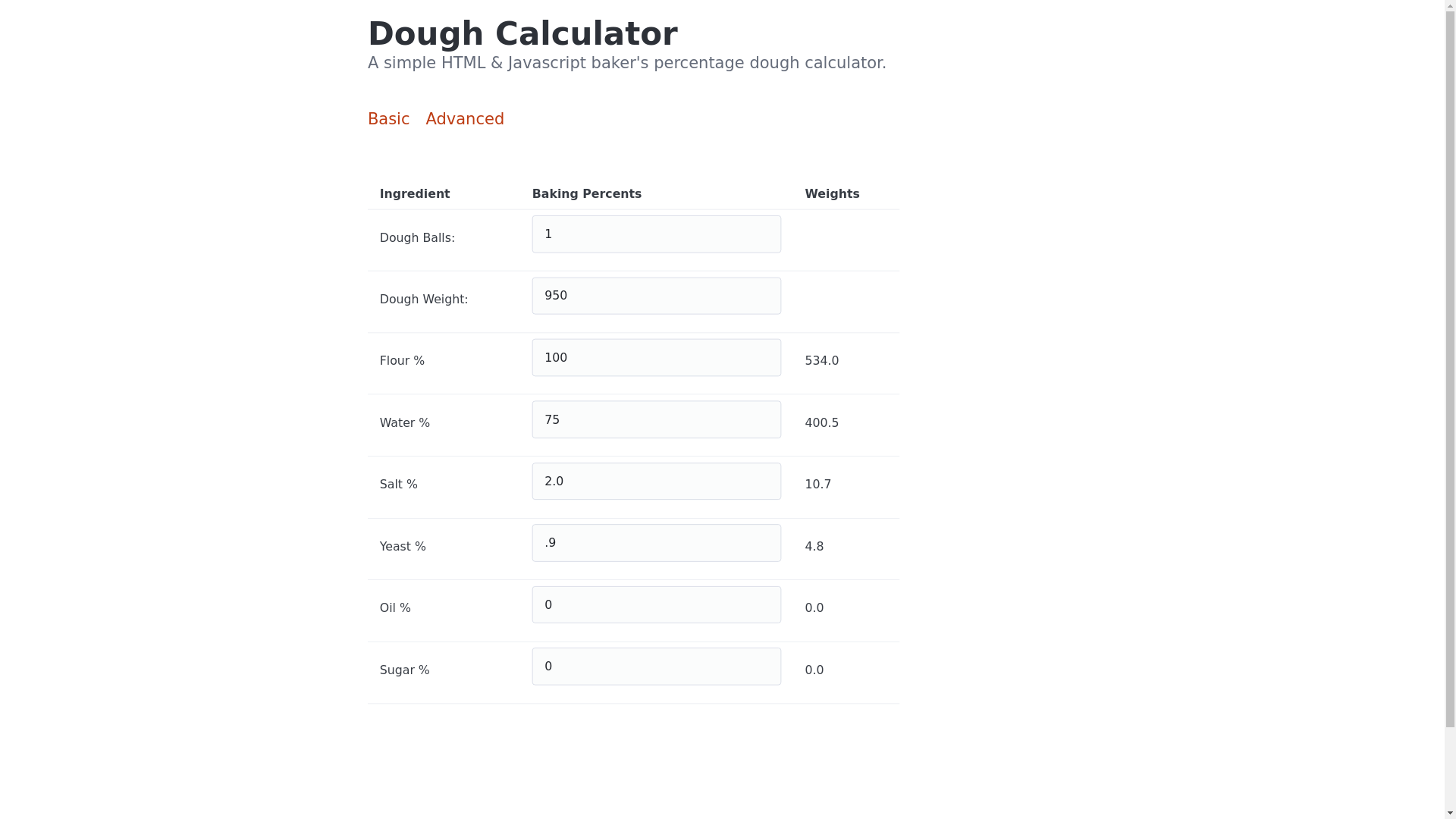 website screenshot of https://dough-calc.pages.dev/