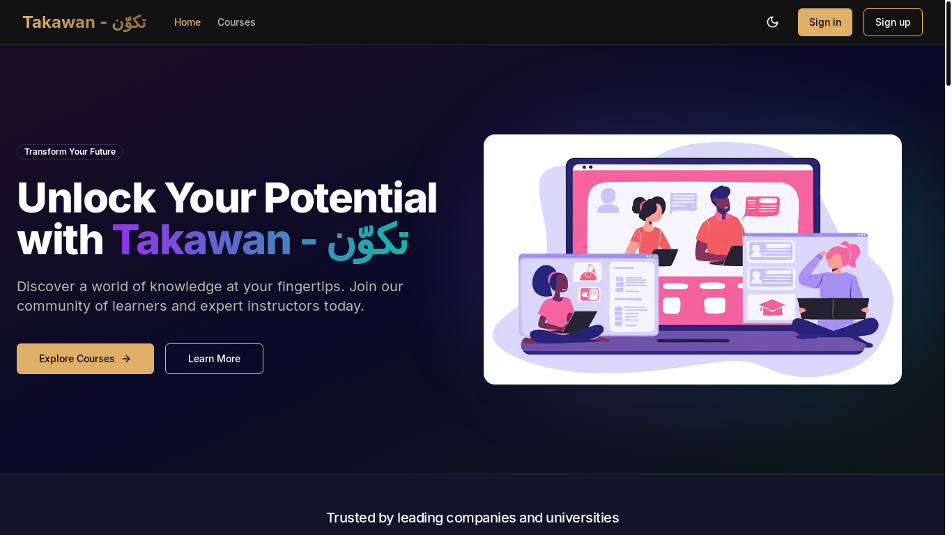 website screenshot of https://takawan.live/