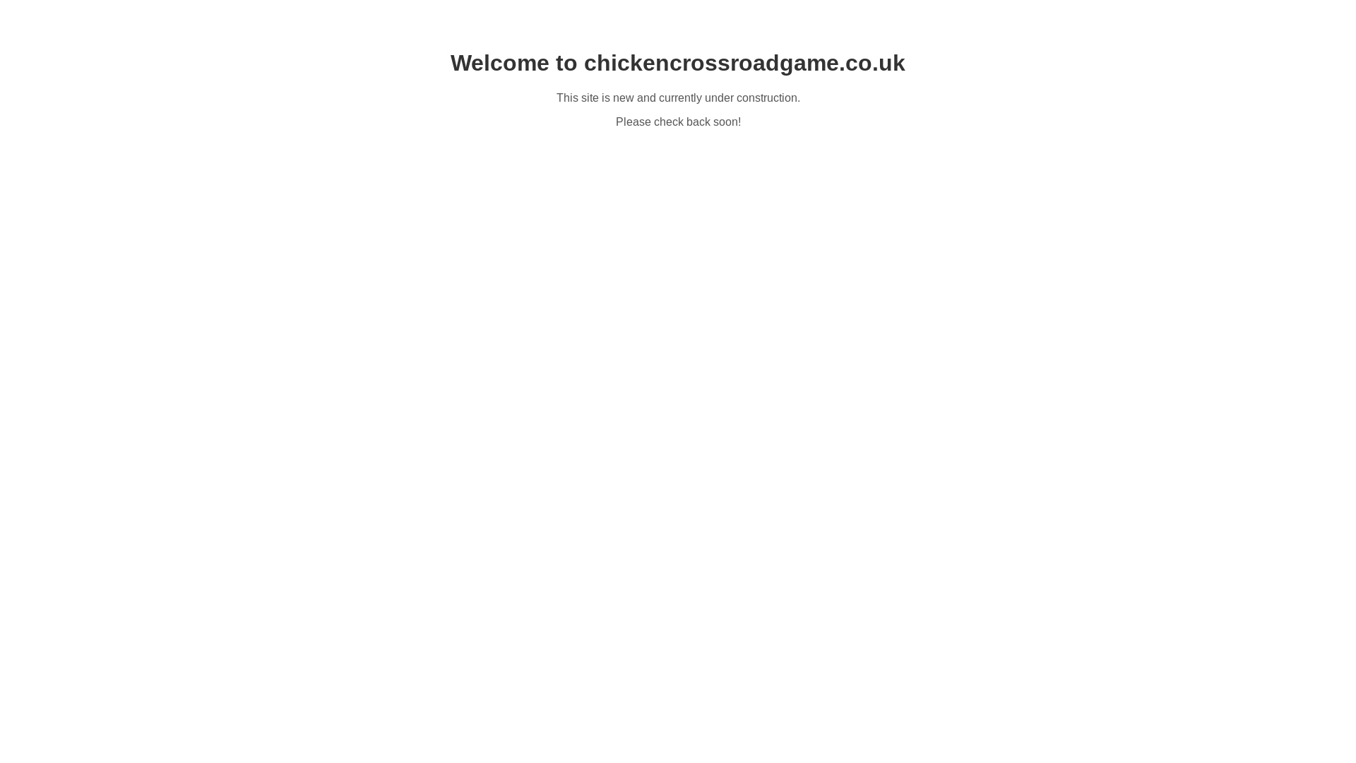 website screenshot of https://chickencrossroadgame.co.uk/