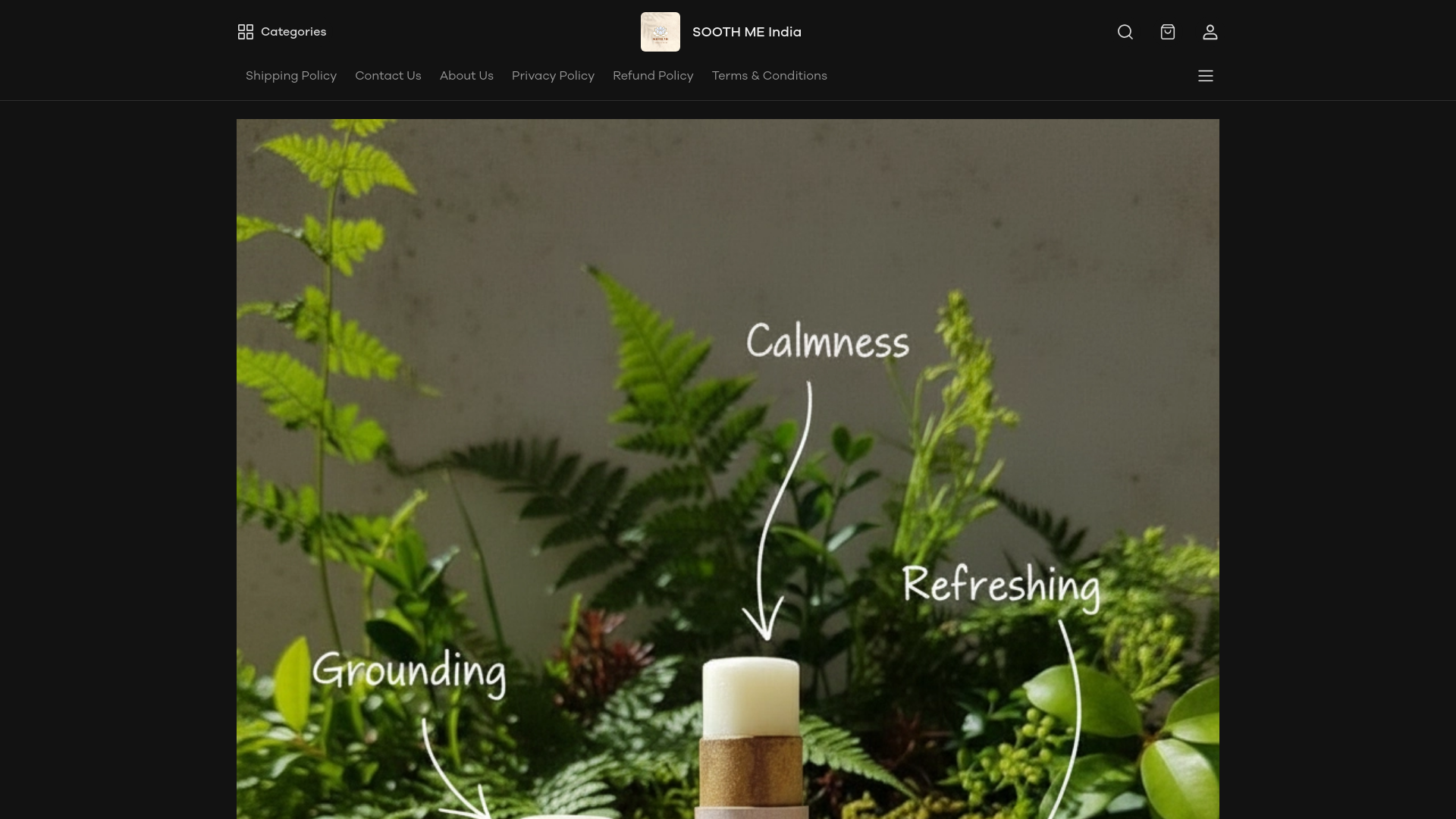 website screenshot of https://soothme.in/