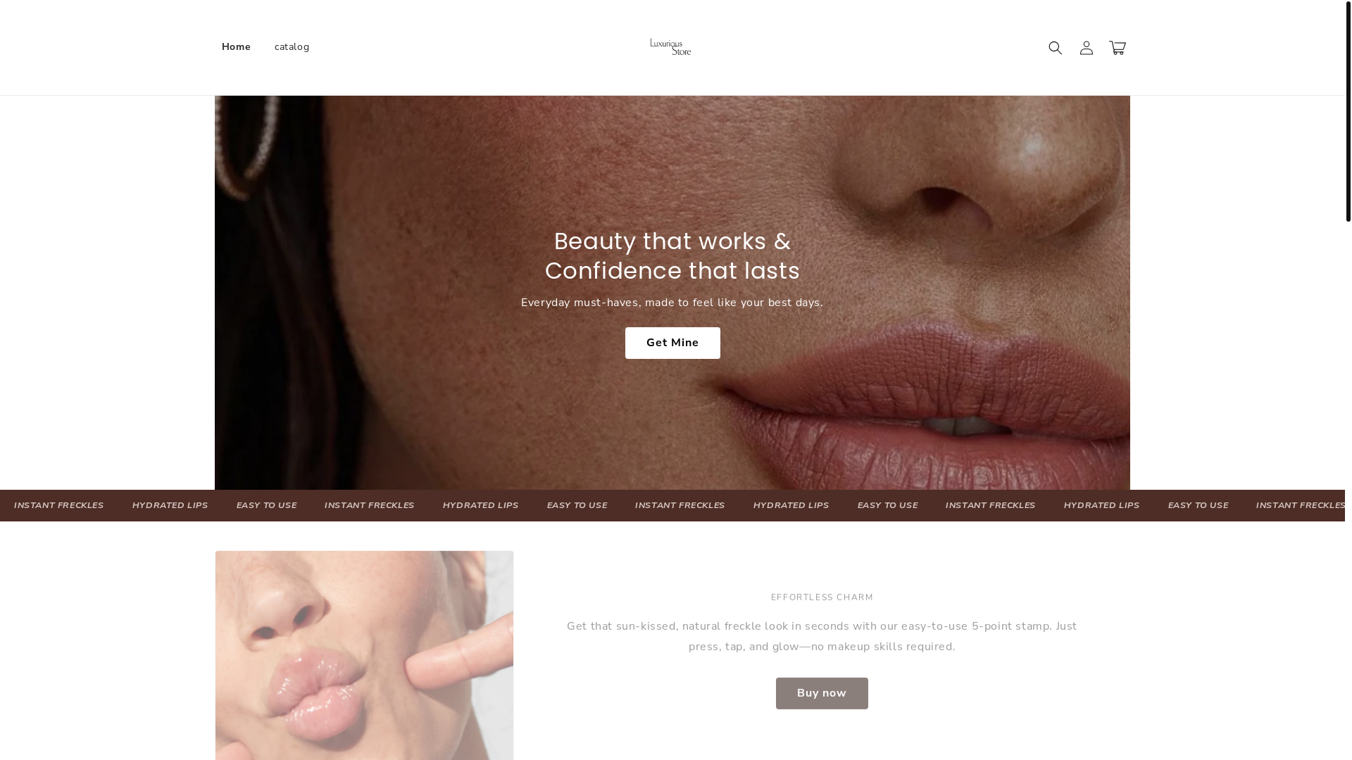 website screenshot of https://luxuriousstores.store/