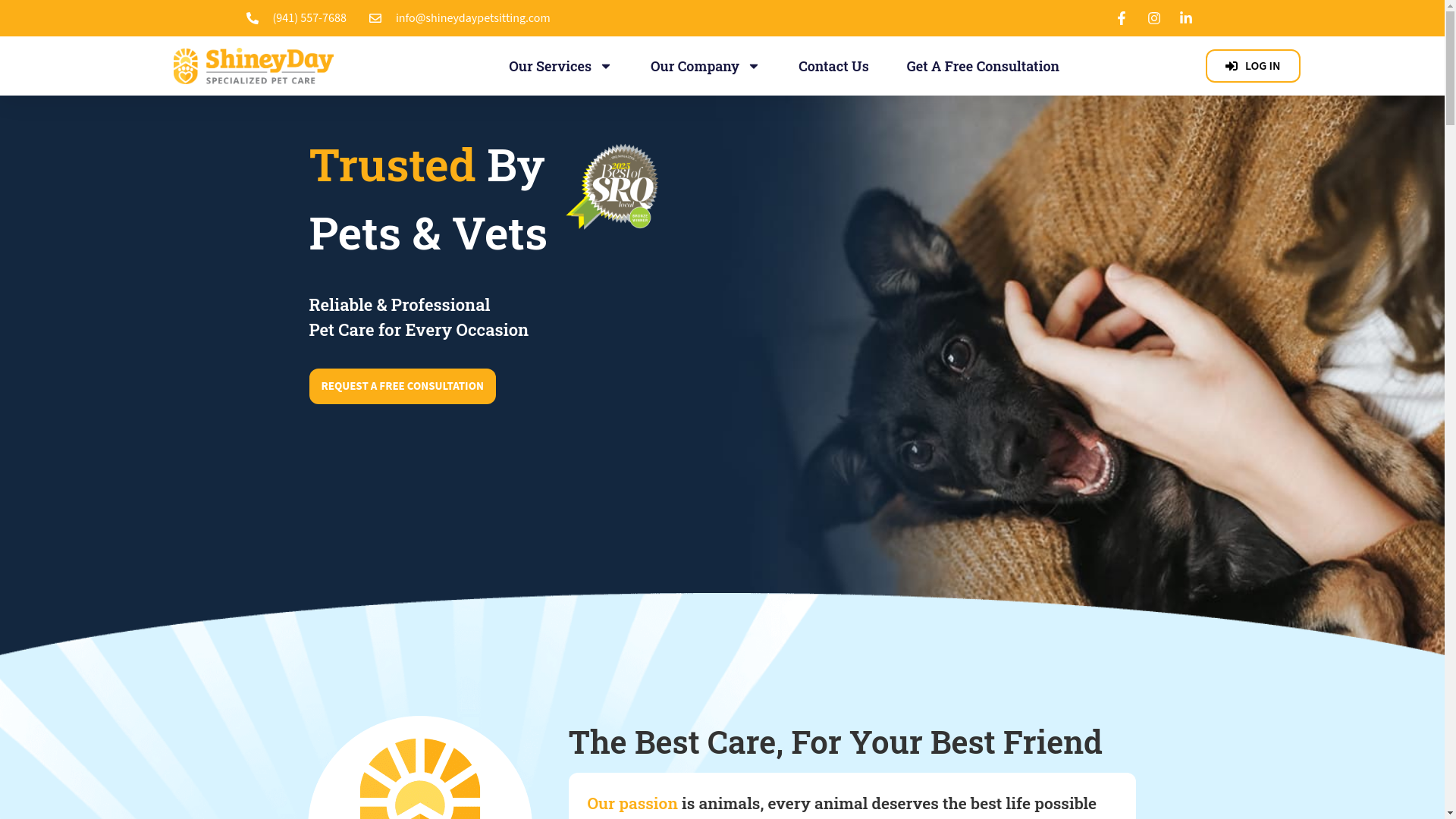 website screenshot of https://portcharlottepetsitting.com/