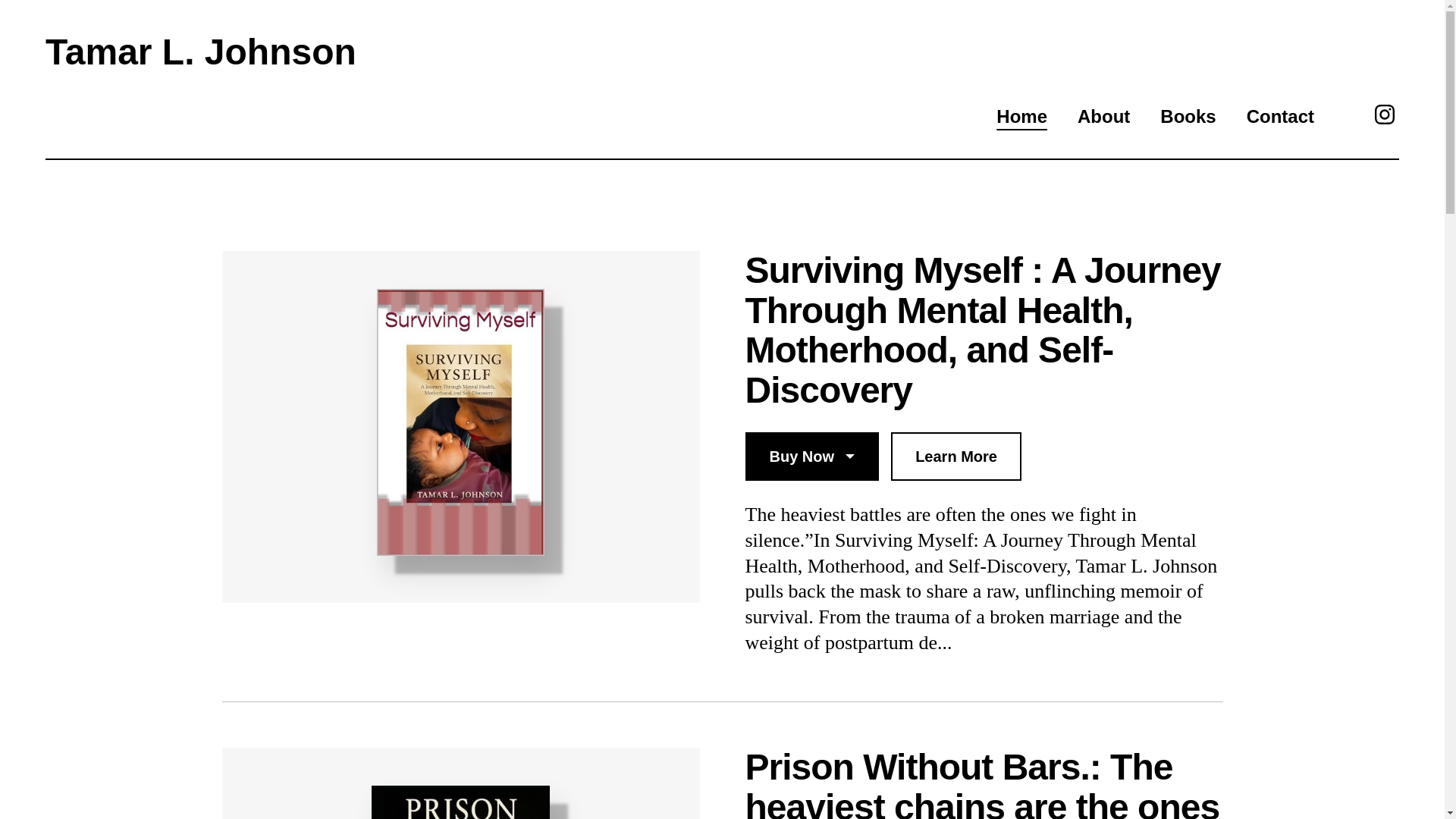 website screenshot of https://tamarljohnson.com/