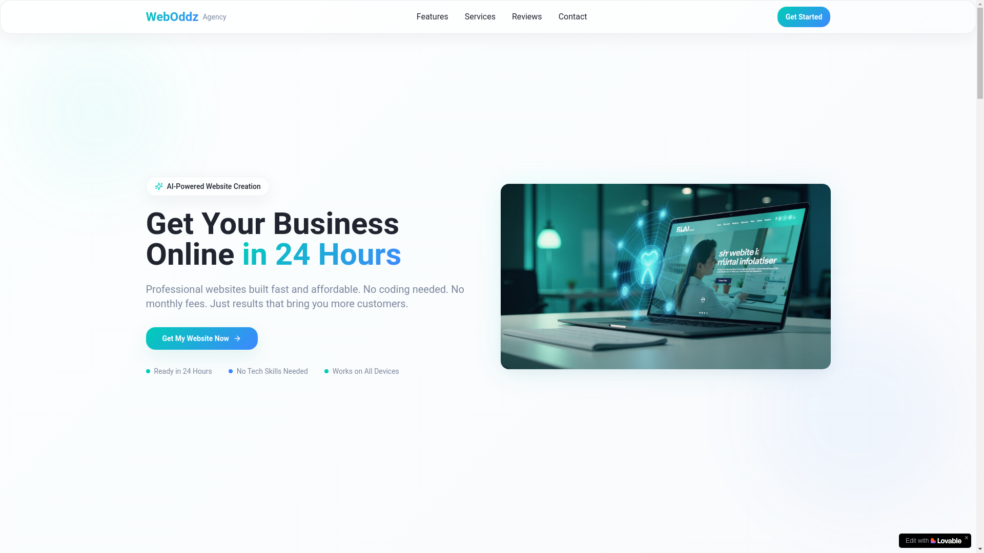 website screenshot of https://weboddz-ai-southafrica.com/