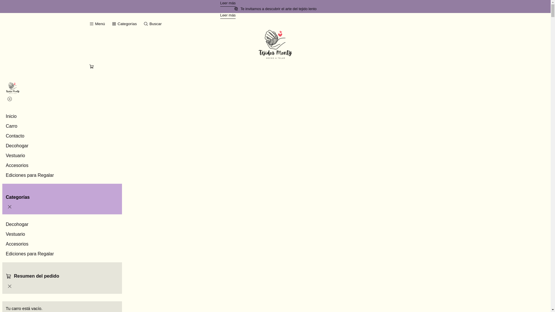 website screenshot of https://tejidosmonty.cl/