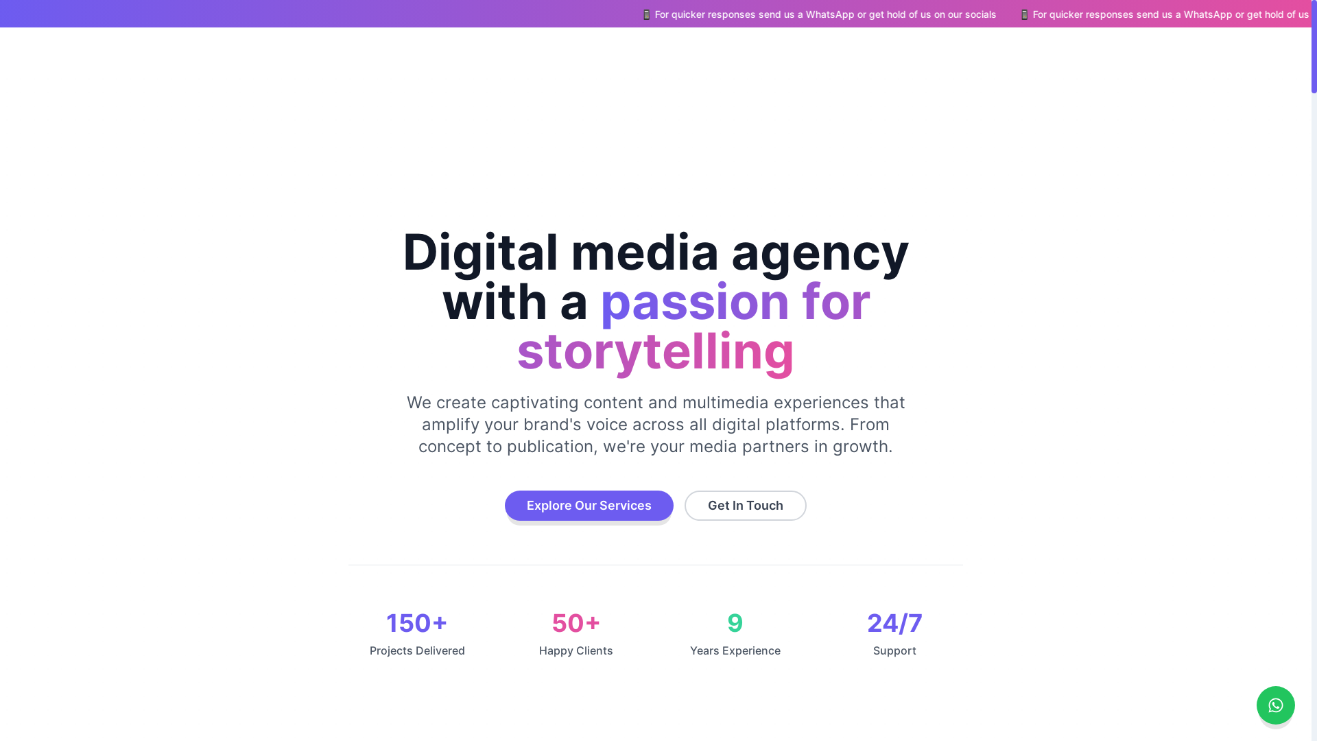 website screenshot of https://nowmediaagency.co.za/