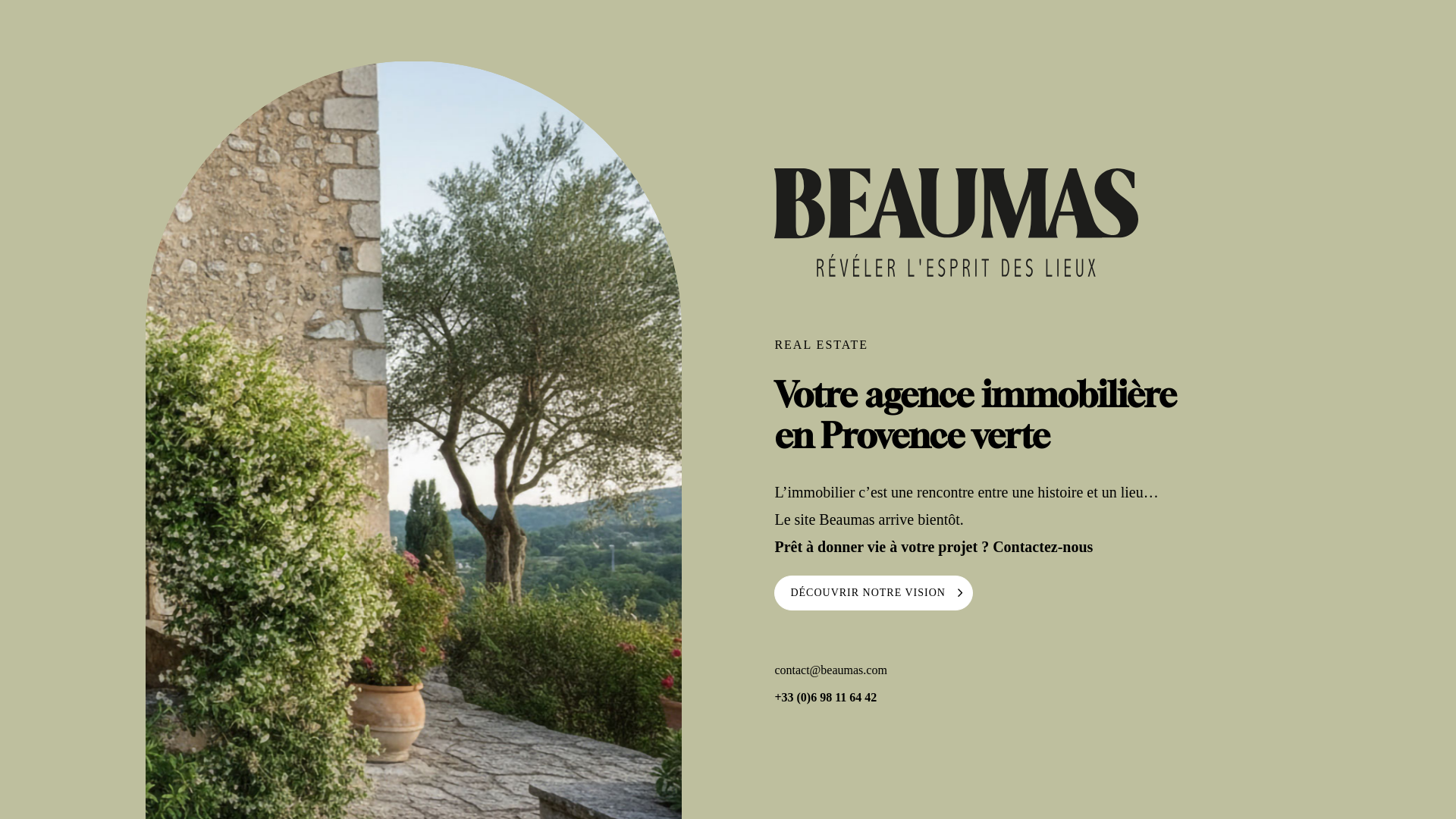 website screenshot of https://cotignac-immobilier.fr/