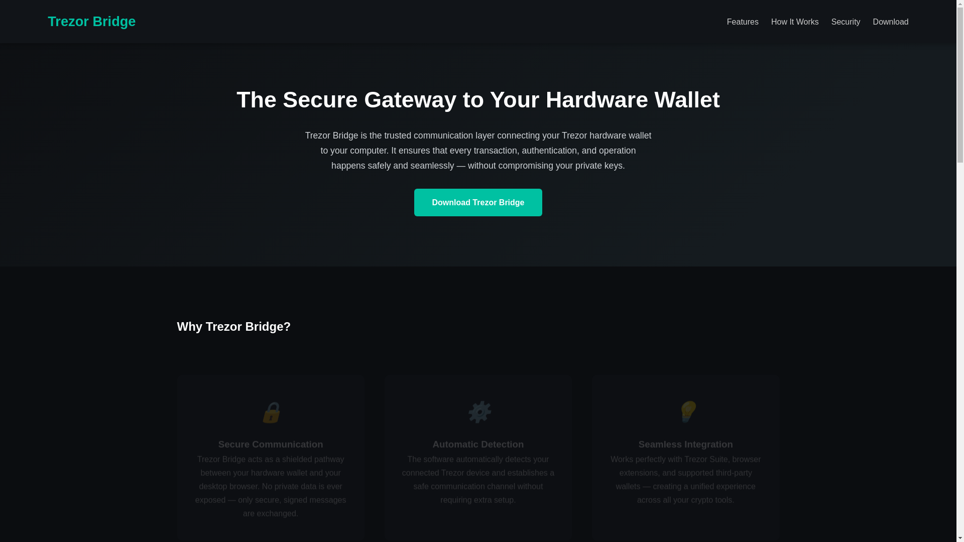 website screenshot of https://info-trezre-bridge.pages.dev/