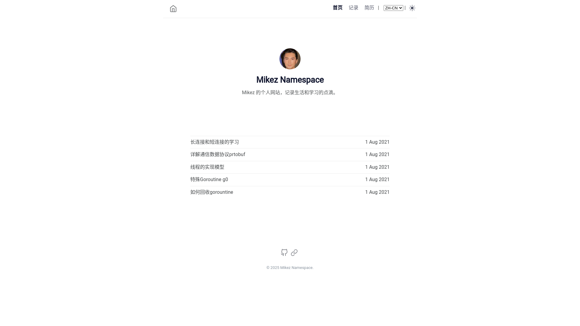 website screenshot of https://mynamespace.pages.dev/