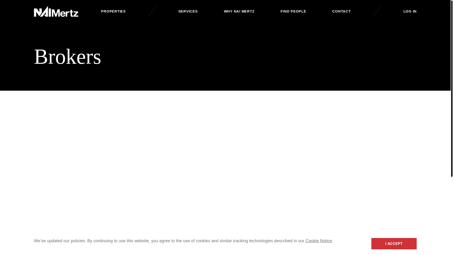 website screenshot of https://www.naimertz.com/brokers/?brokerId=fred-meyer