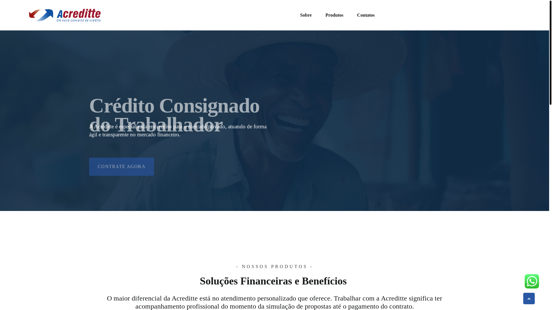 website screenshot of https://acredittecredit.com.br/