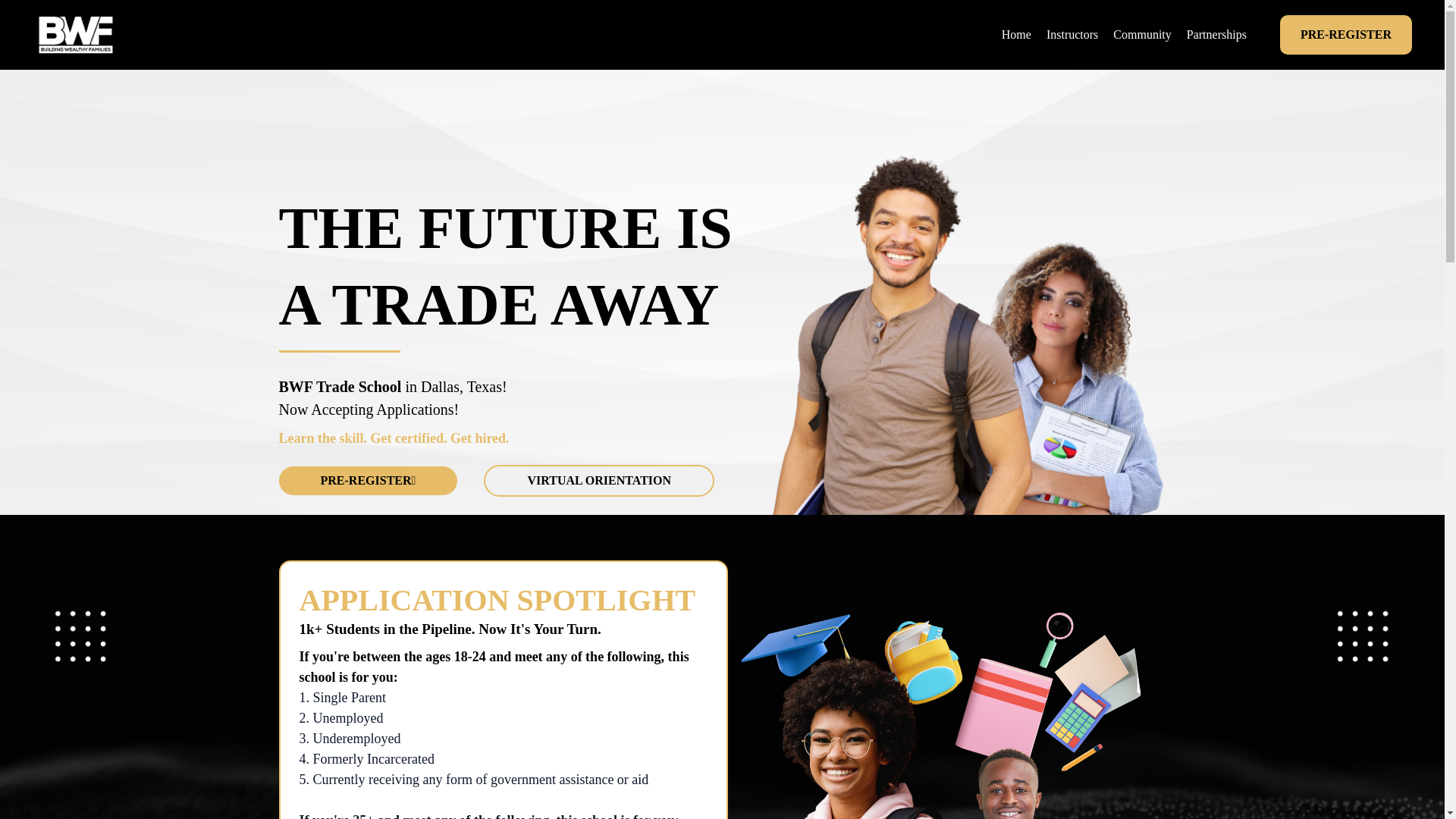 website screenshot of https://bwfcareercollege.com/