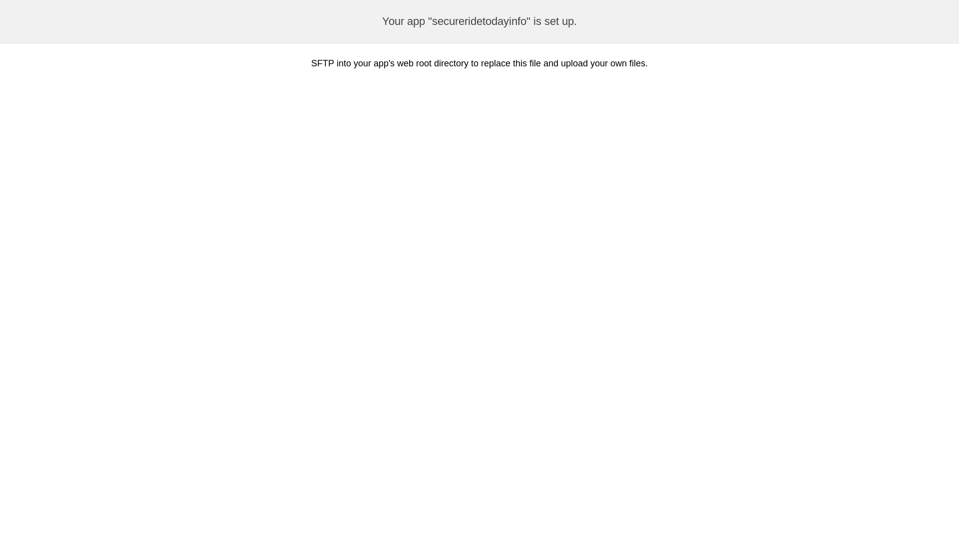 website screenshot of https://secureridetoday.info/