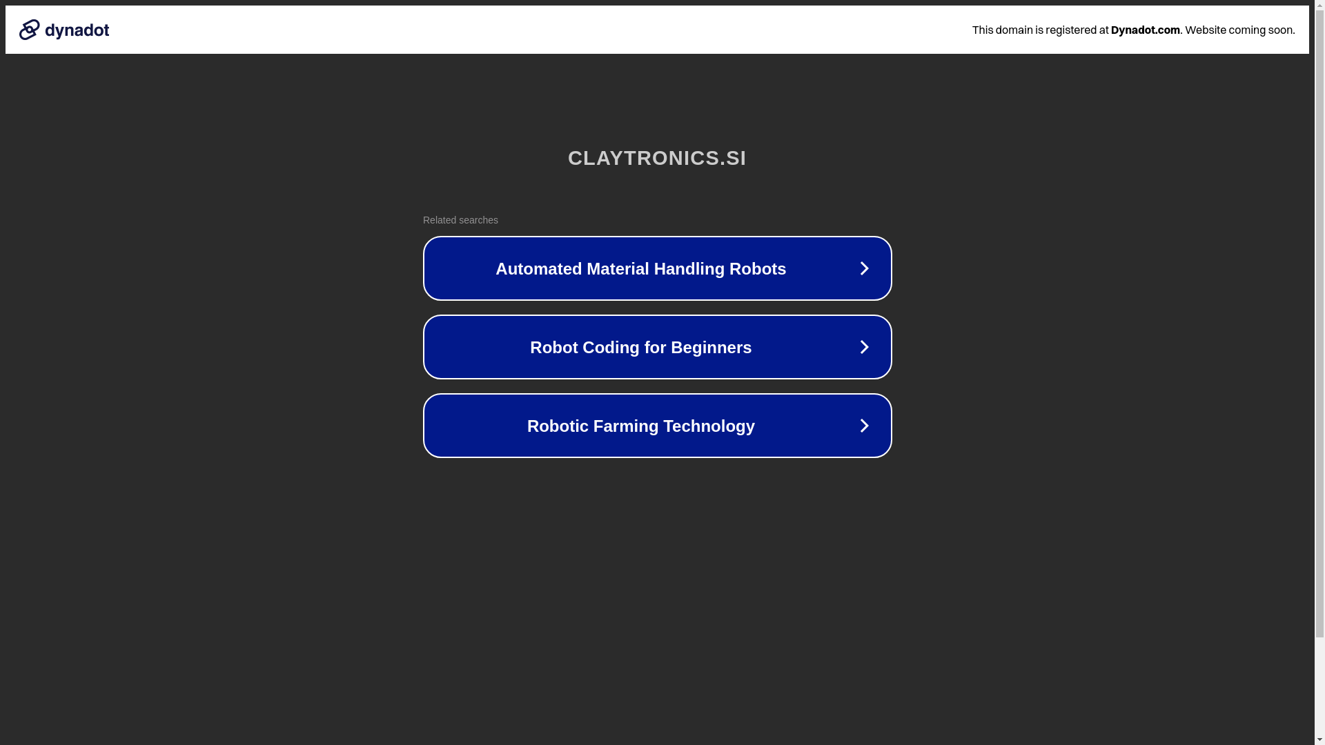 website screenshot of https://claytronics.si/
