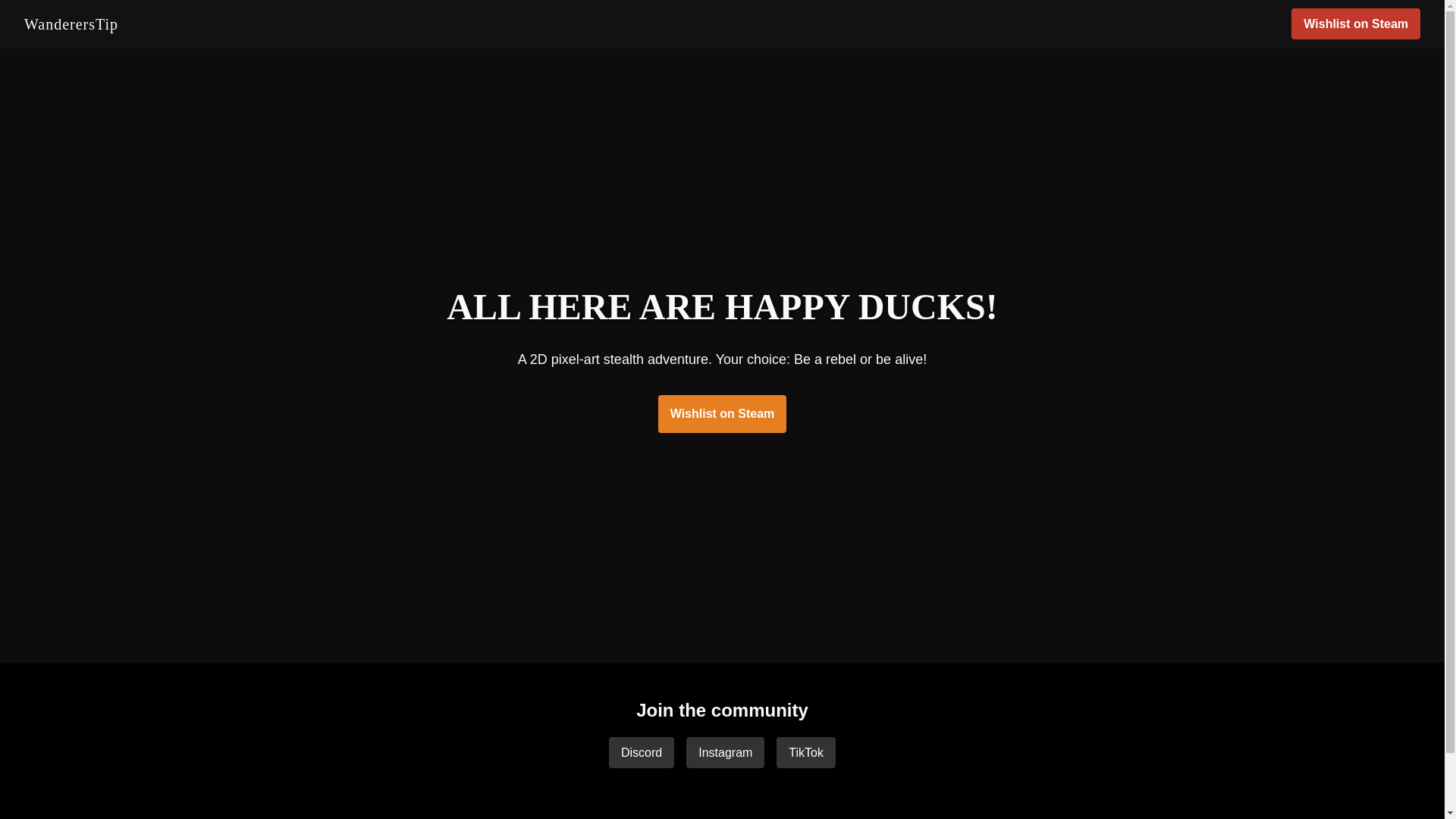 website screenshot of https://wandererstip.pages.dev/
