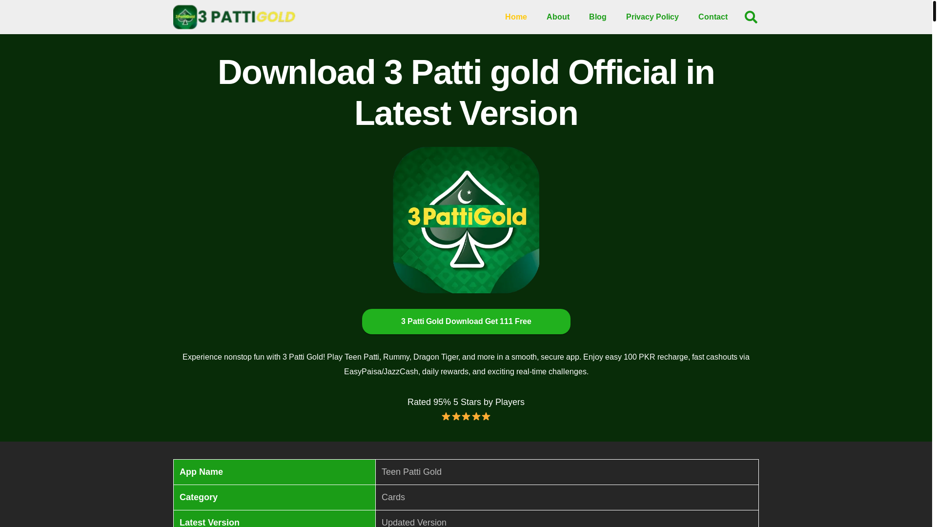 website screenshot of https://3patigold.net/