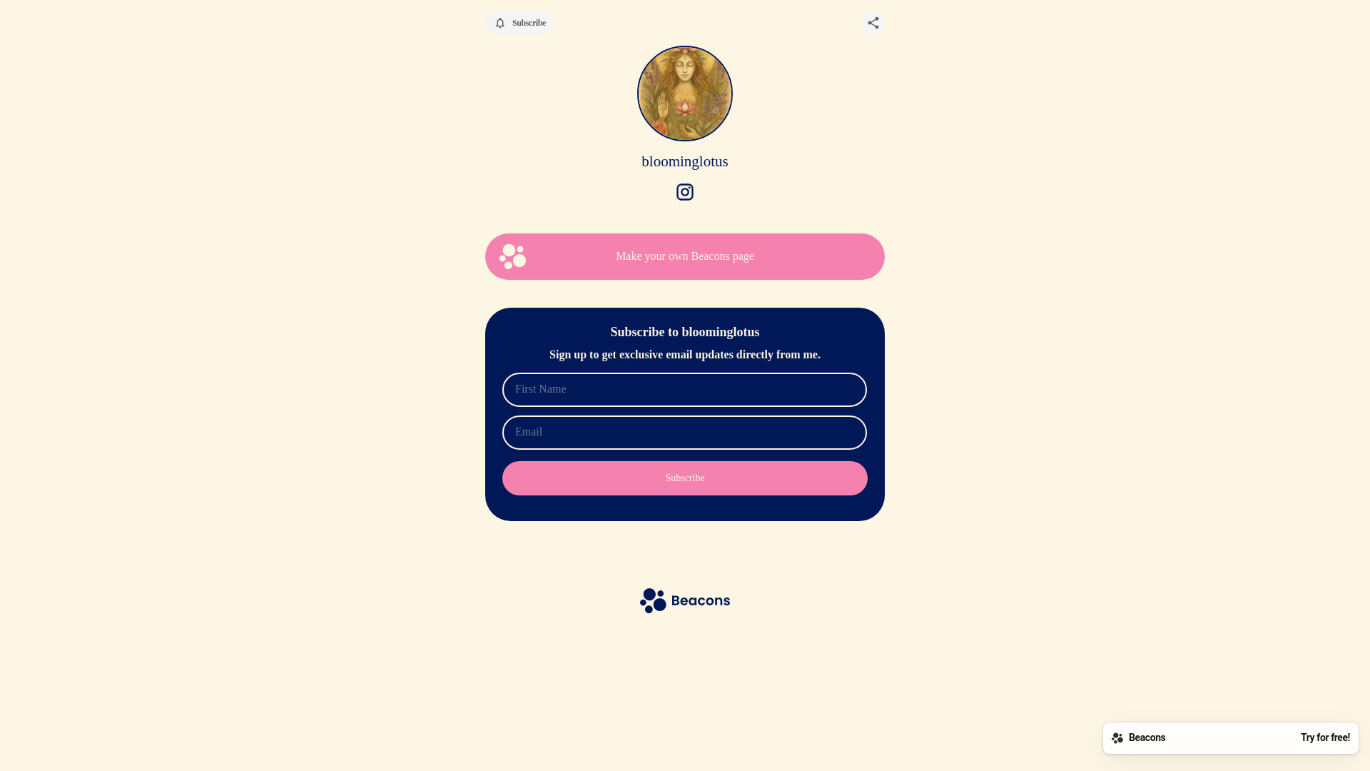 website screenshot of https://bloominglotusbotanica.com/
