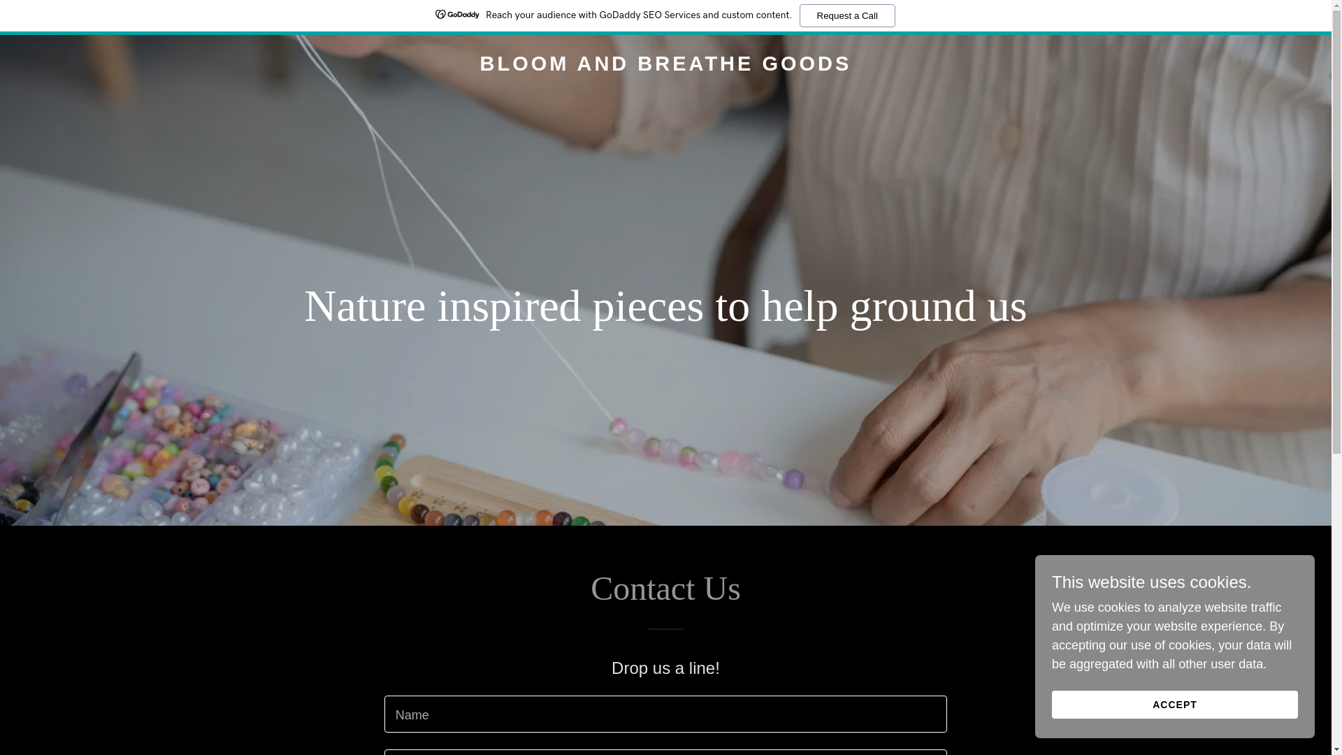 website screenshot of https://bloomandbreathegoods.com/