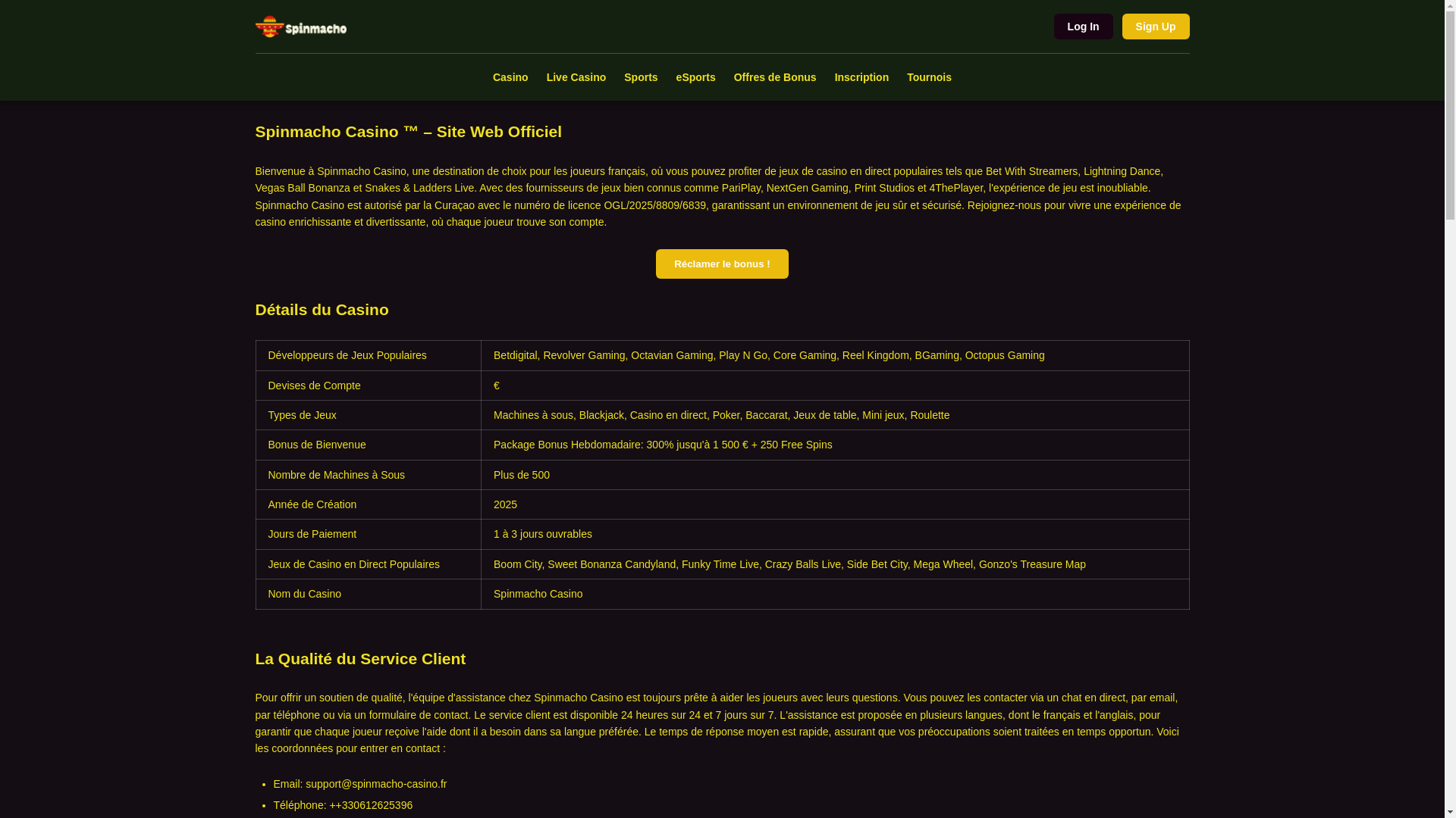 website screenshot of https://spinmacho-casino-fr.pages.dev/