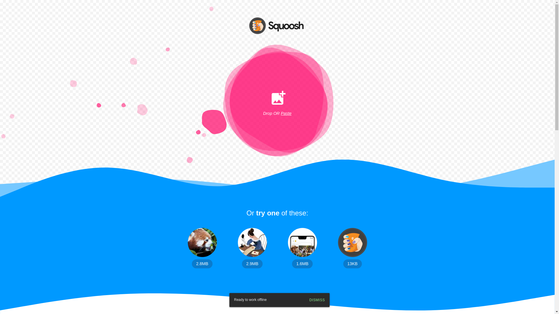 website screenshot of https://squoosh-app.pages.dev/