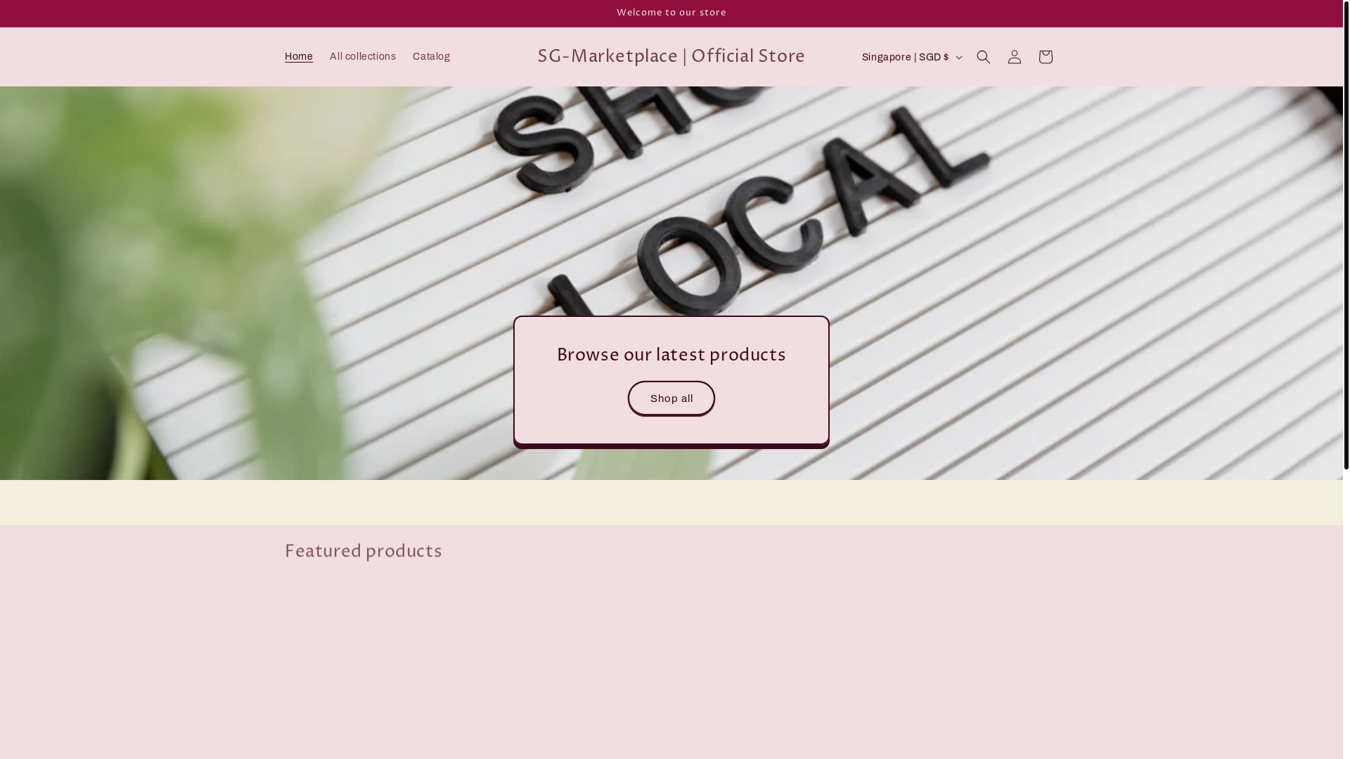 website screenshot of https://sgmarketplaceonline.com/