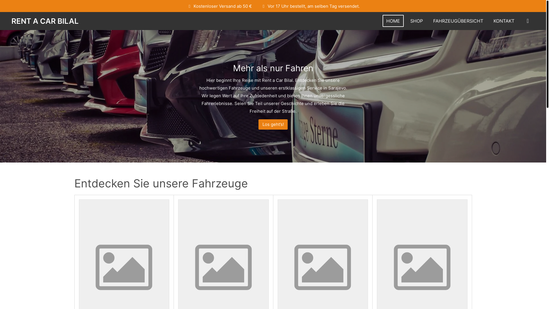 website screenshot of https://rentacarbilal.com/