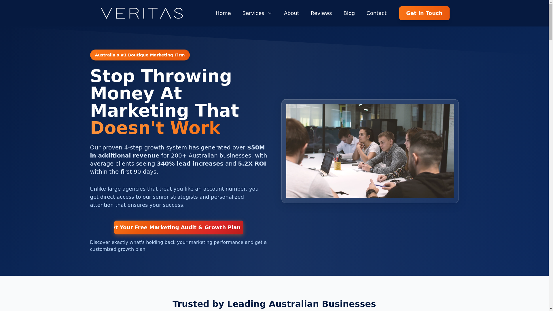 website screenshot of https://proveritas.co/