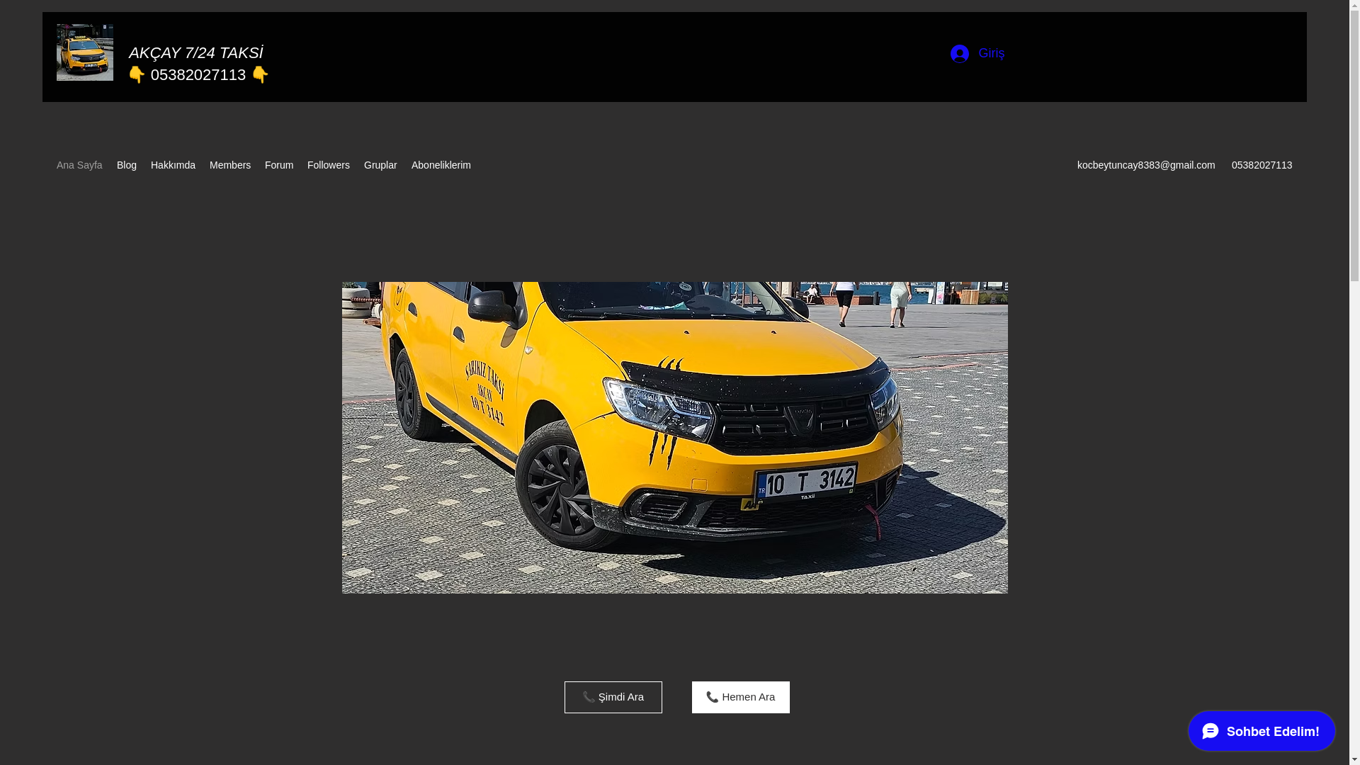 website screenshot of https://akcayenyakintaksi.com/