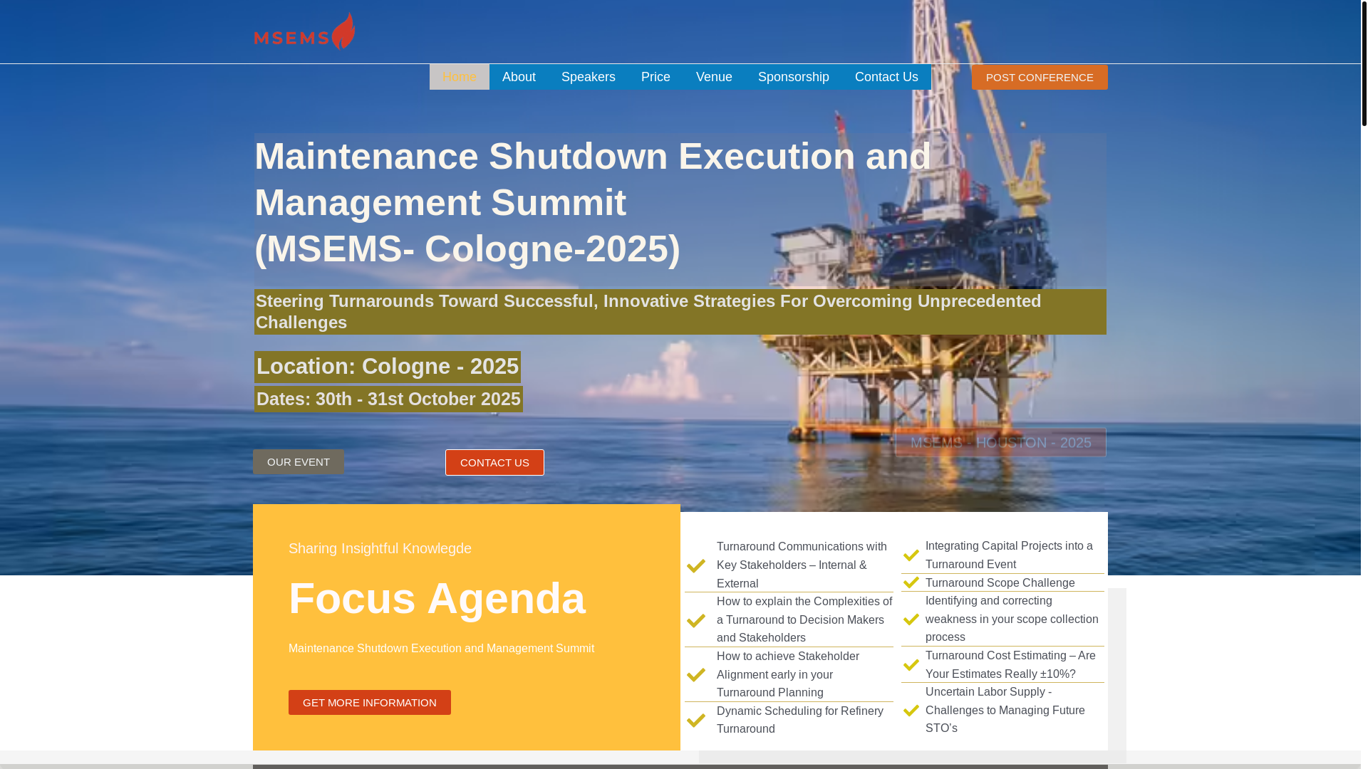 website screenshot of https://www.msemsevents.com/
