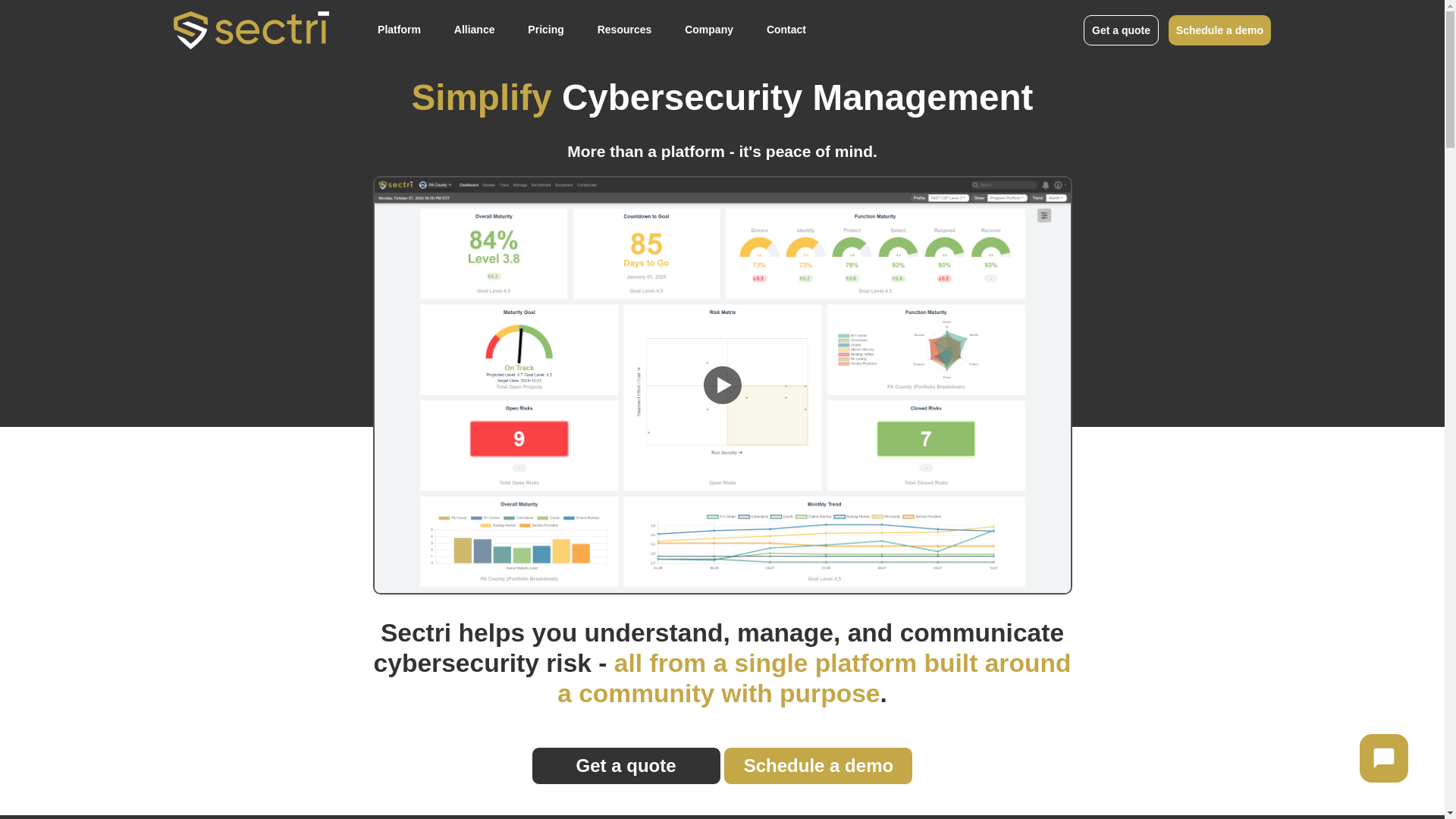 website screenshot of https://sectri.me/