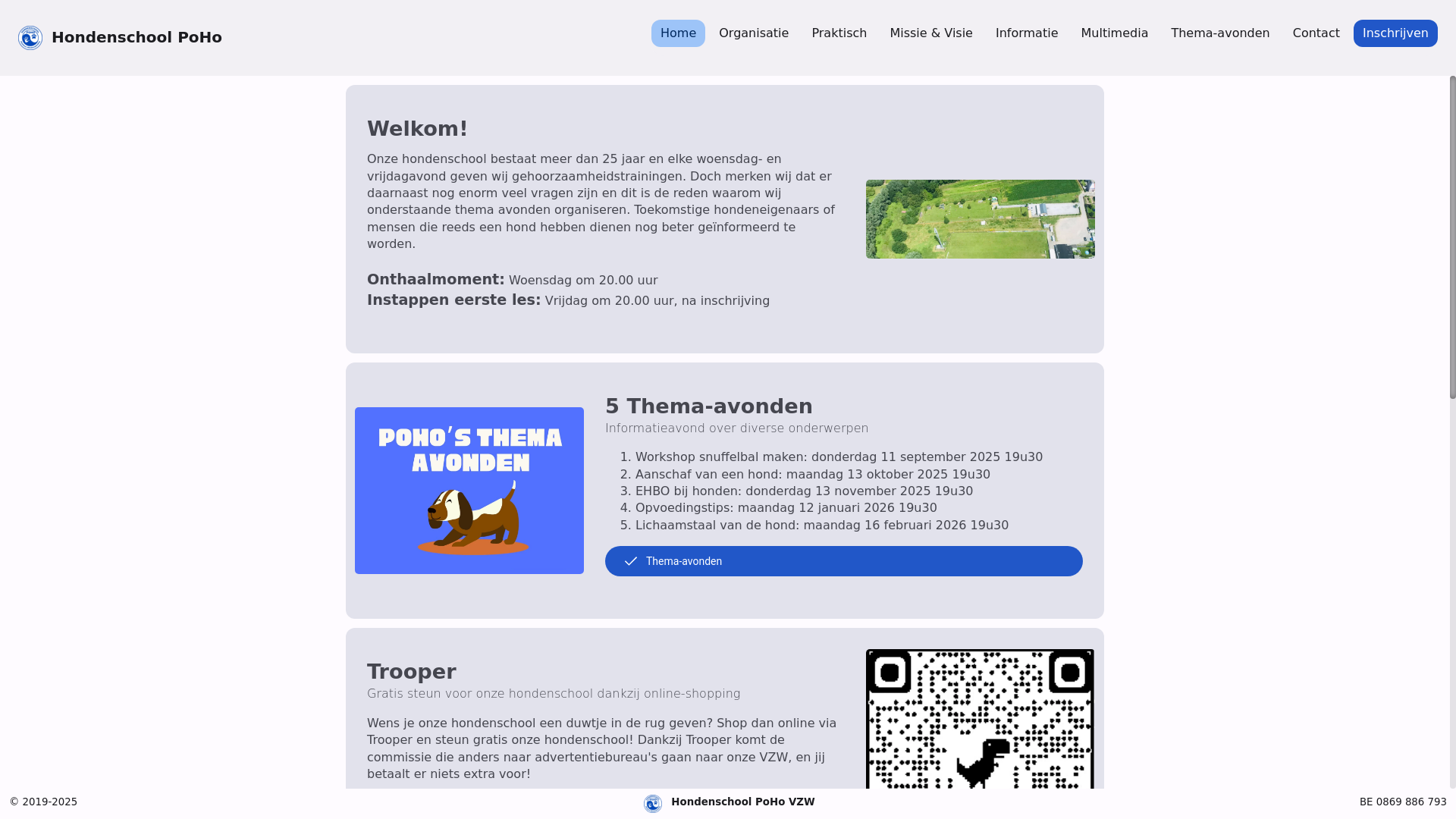 website screenshot of https://hondenschoolpoho.pages.dev/