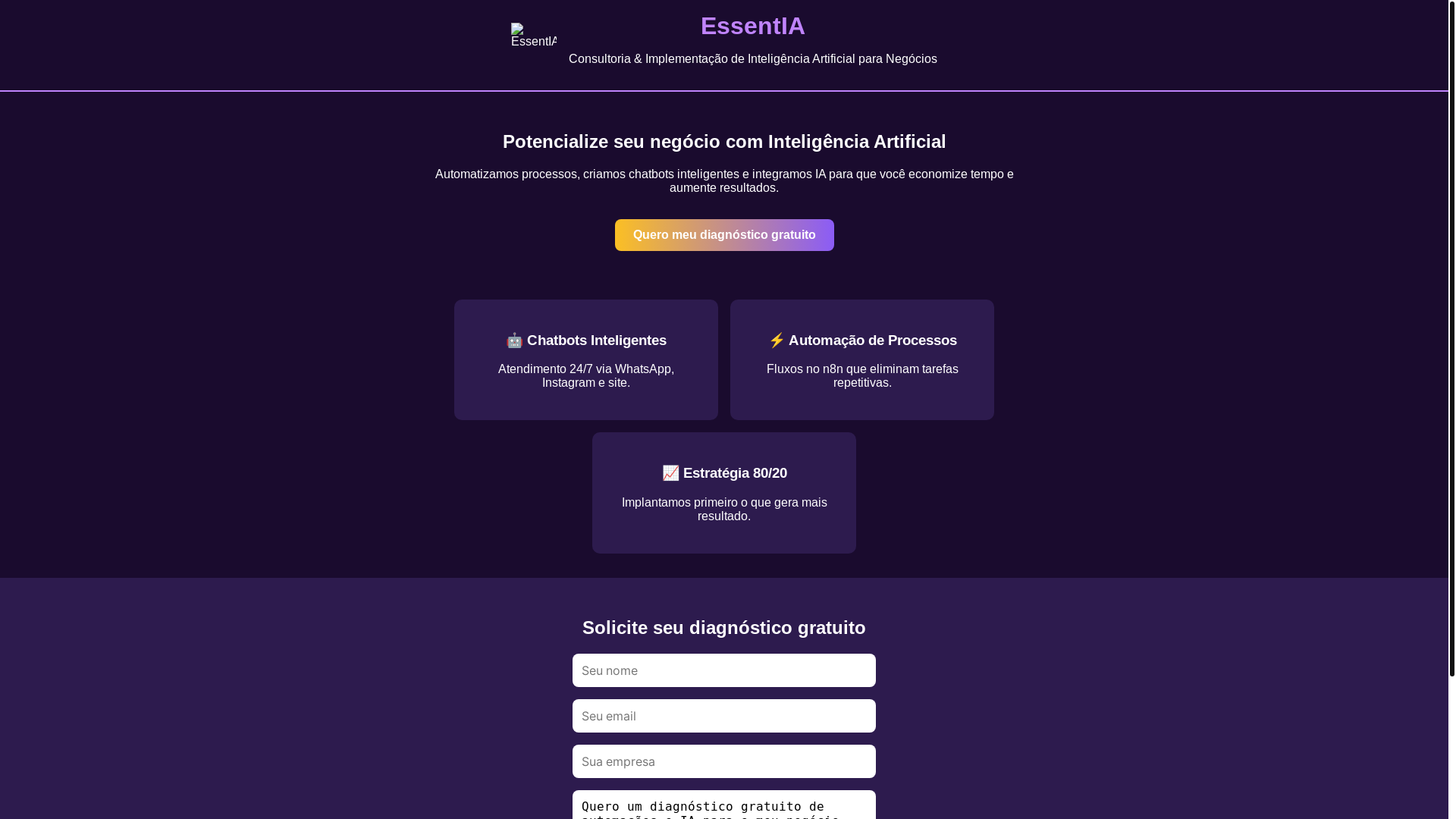 website screenshot of https://teste-e1e.pages.dev/