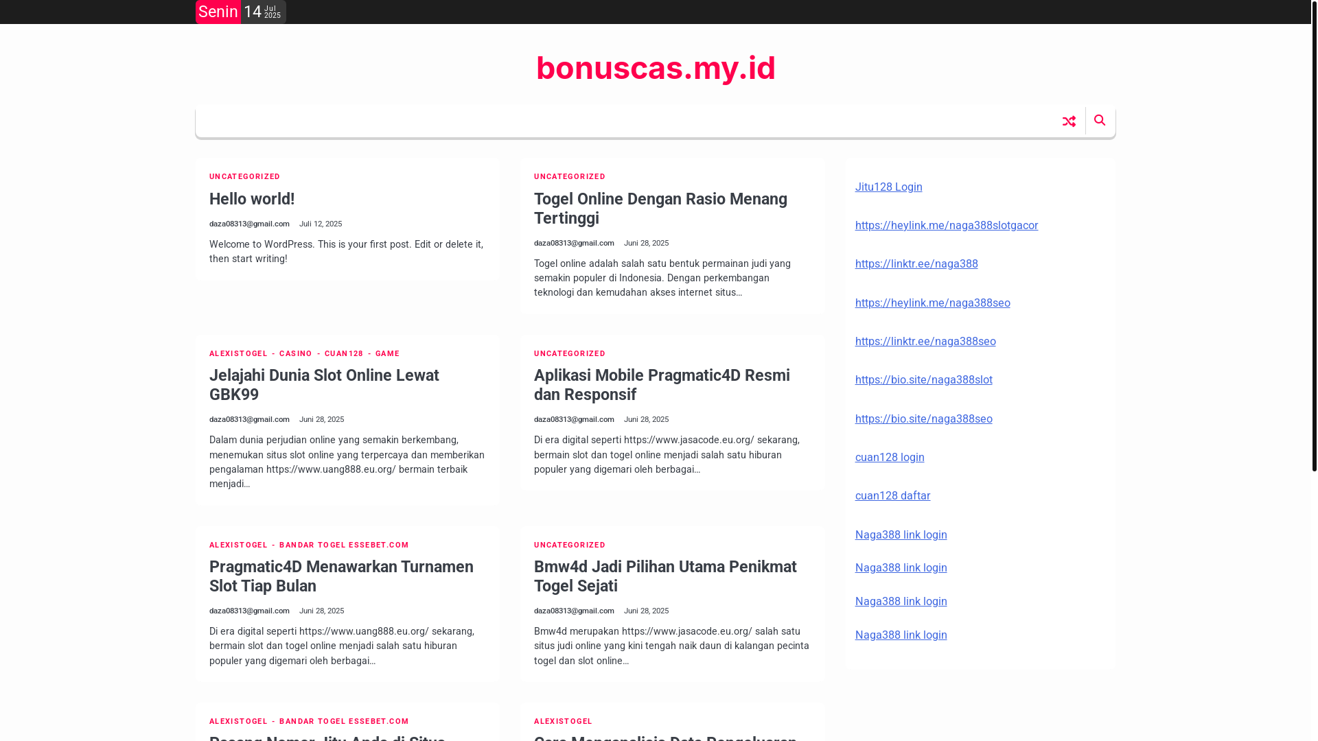 website screenshot of https://bonuscas.my.id/