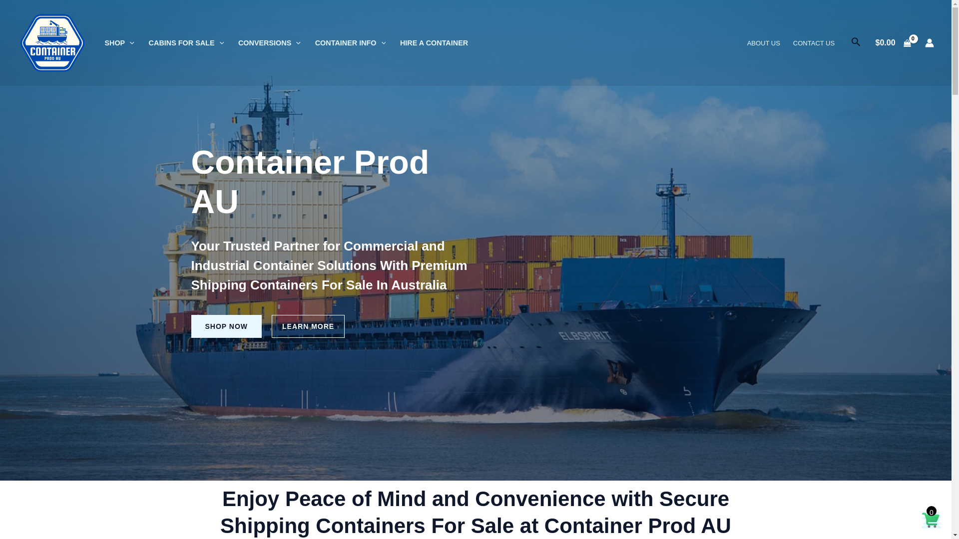website screenshot of https://containerprodau.com/